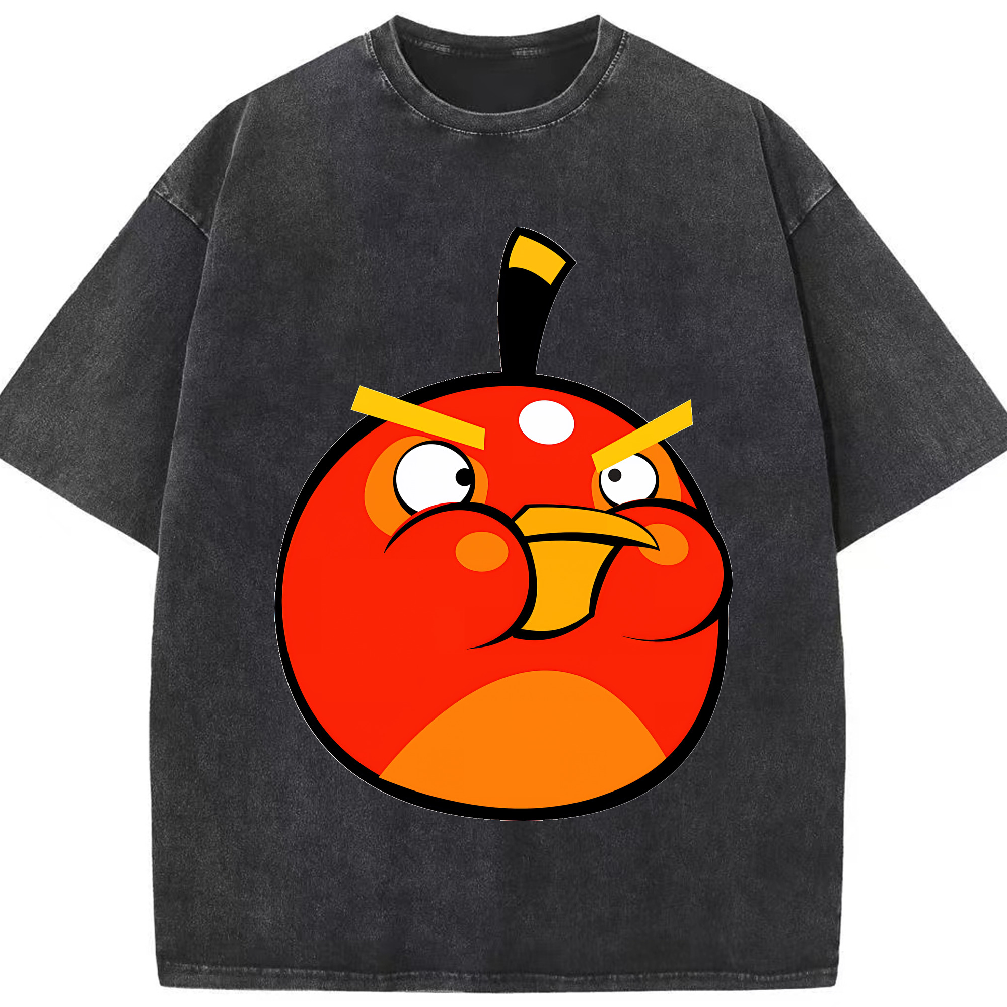 （画像用） Angry Birds アングリーバード 綿100% ヴィンテージ風 半袖Tシャツ（フロントプリント）