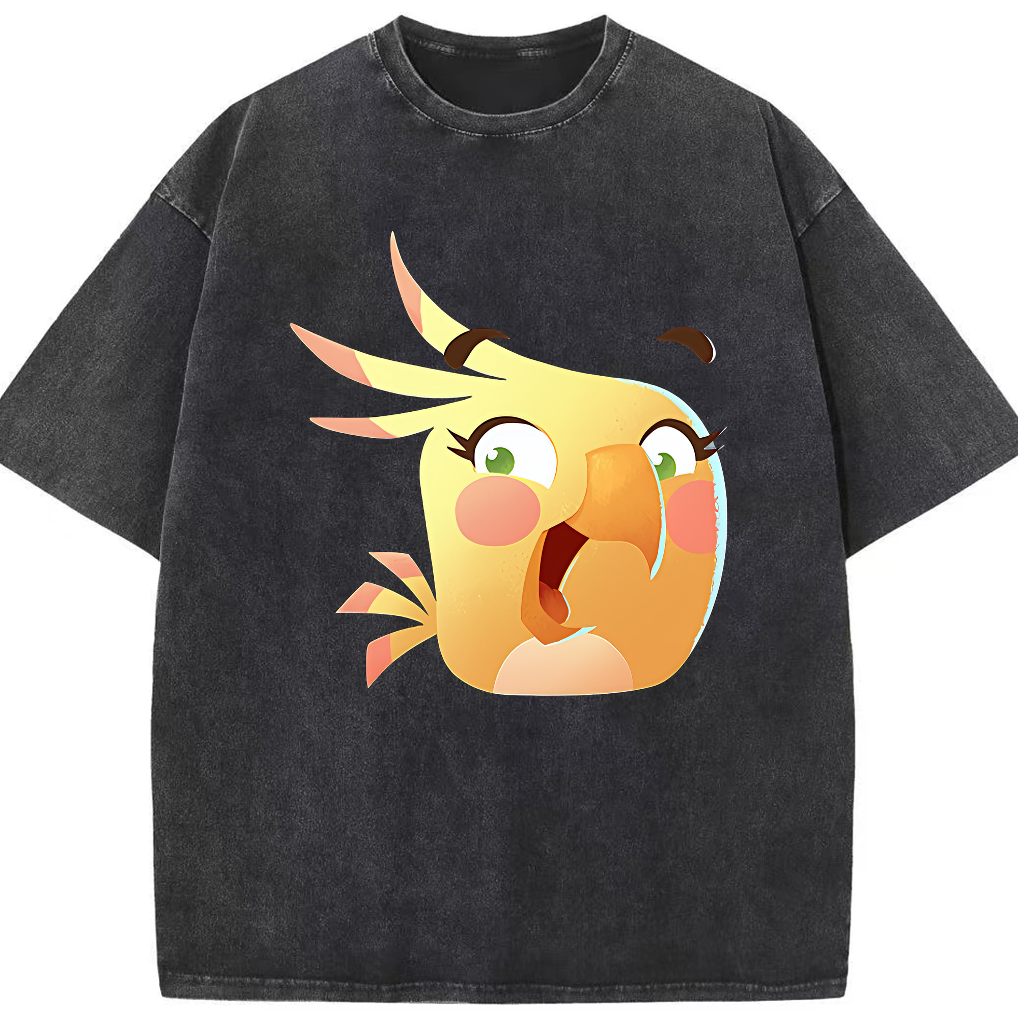 （画像用） Angry Birds アングリーバード 綿100% ヴィンテージ風 半袖Tシャツ（フロントプリント）