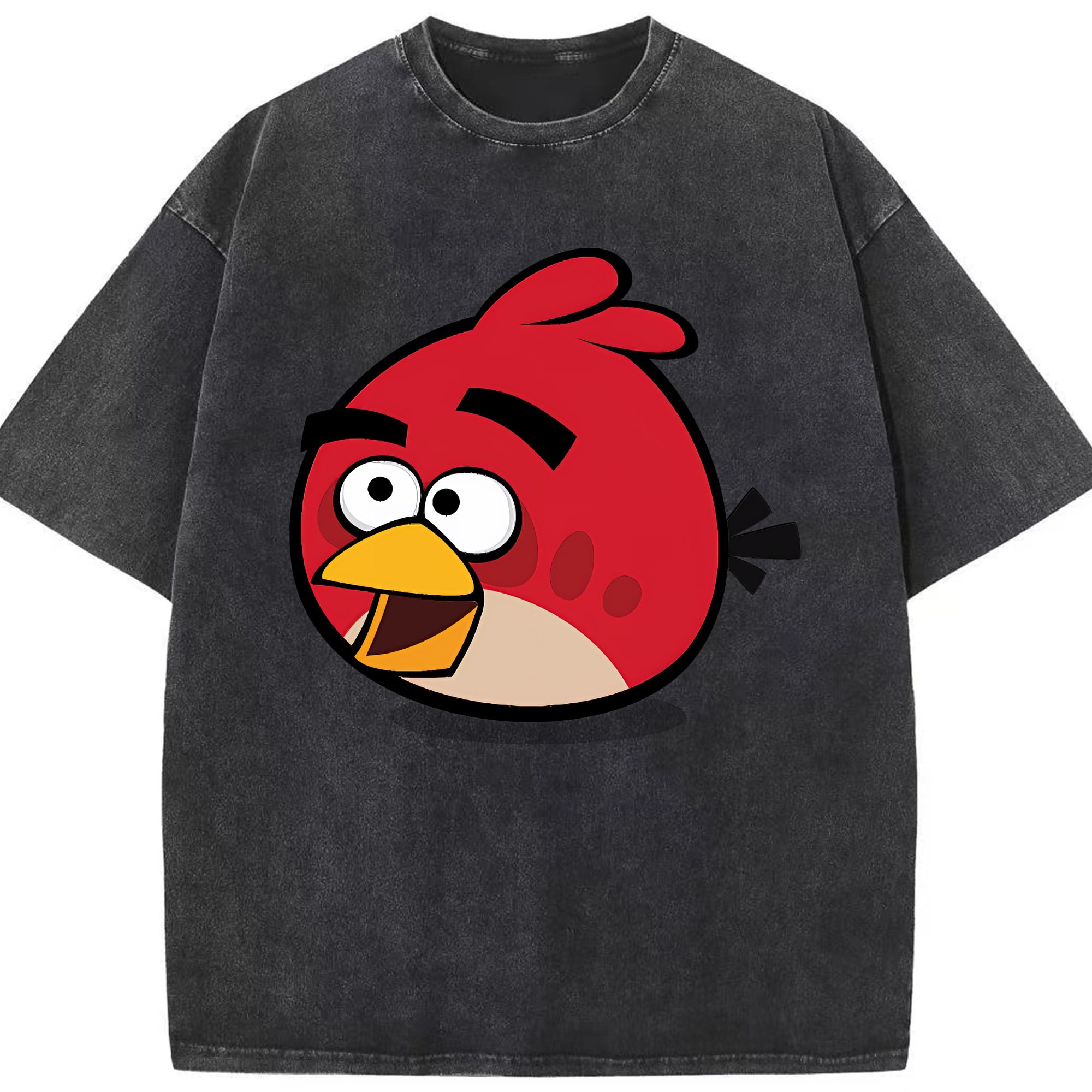 （画像用） Angry Birds アングリーバード 綿100% ヴィンテージ風 半袖Tシャツ（フロントプリント）