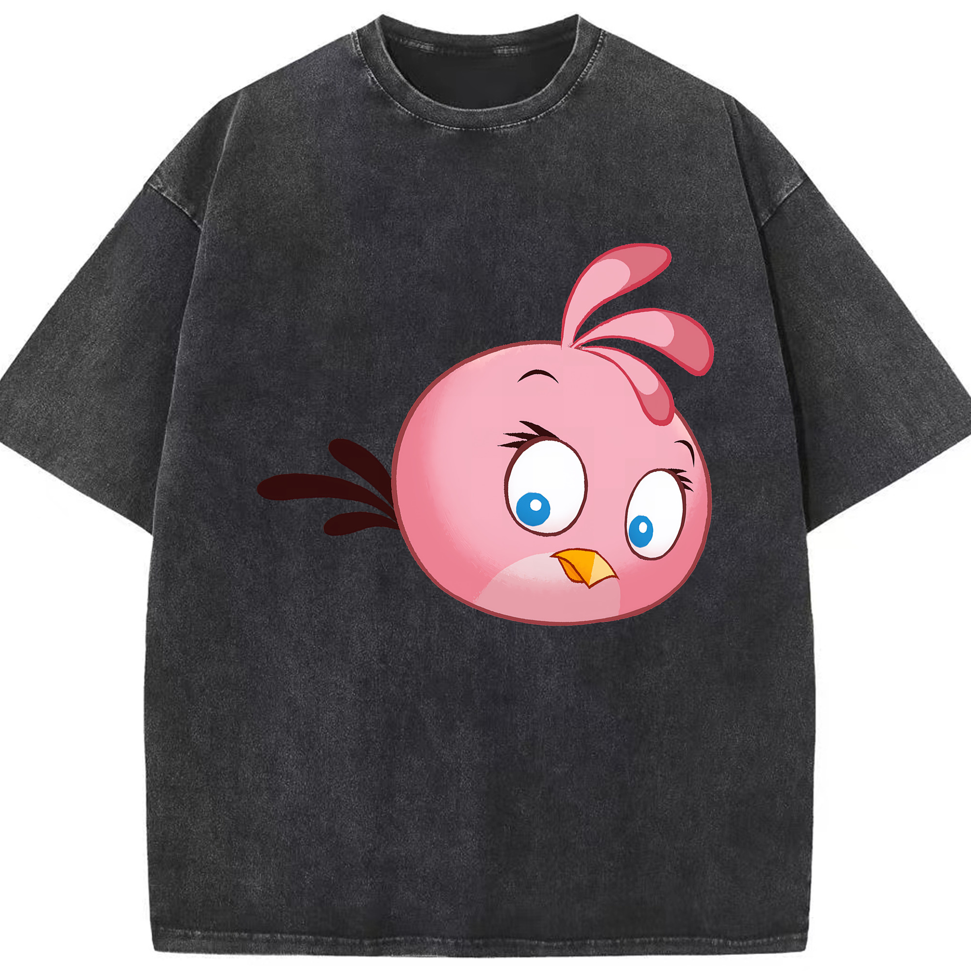 （画像用） Angry Birds アングリーバード 綿100% ヴィンテージ風 半袖Tシャツ（フロントプリント）