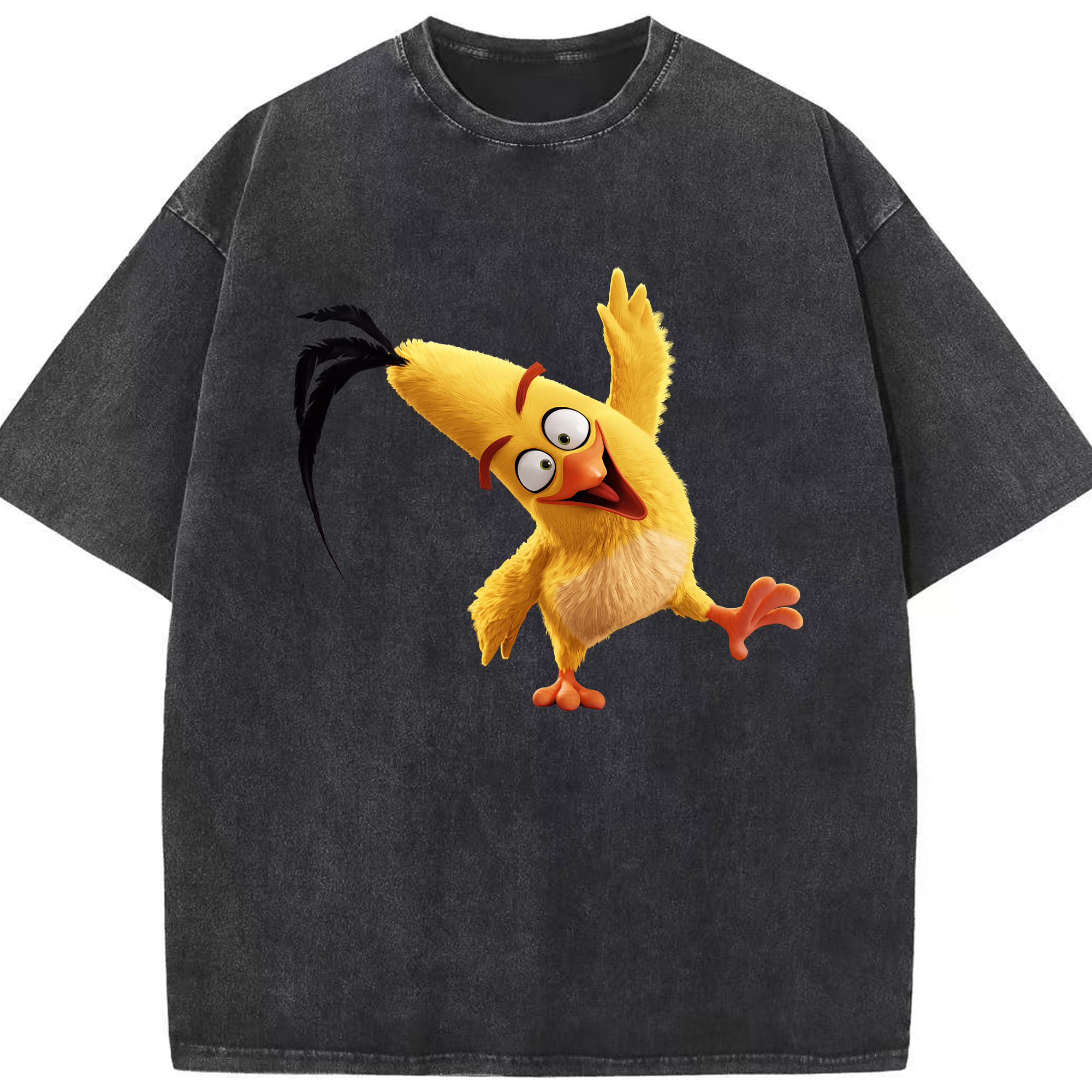 （画像用） Angry Birds アングリーバード 綿100% ヴィンテージ風 半袖Tシャツ（フロントプリント）