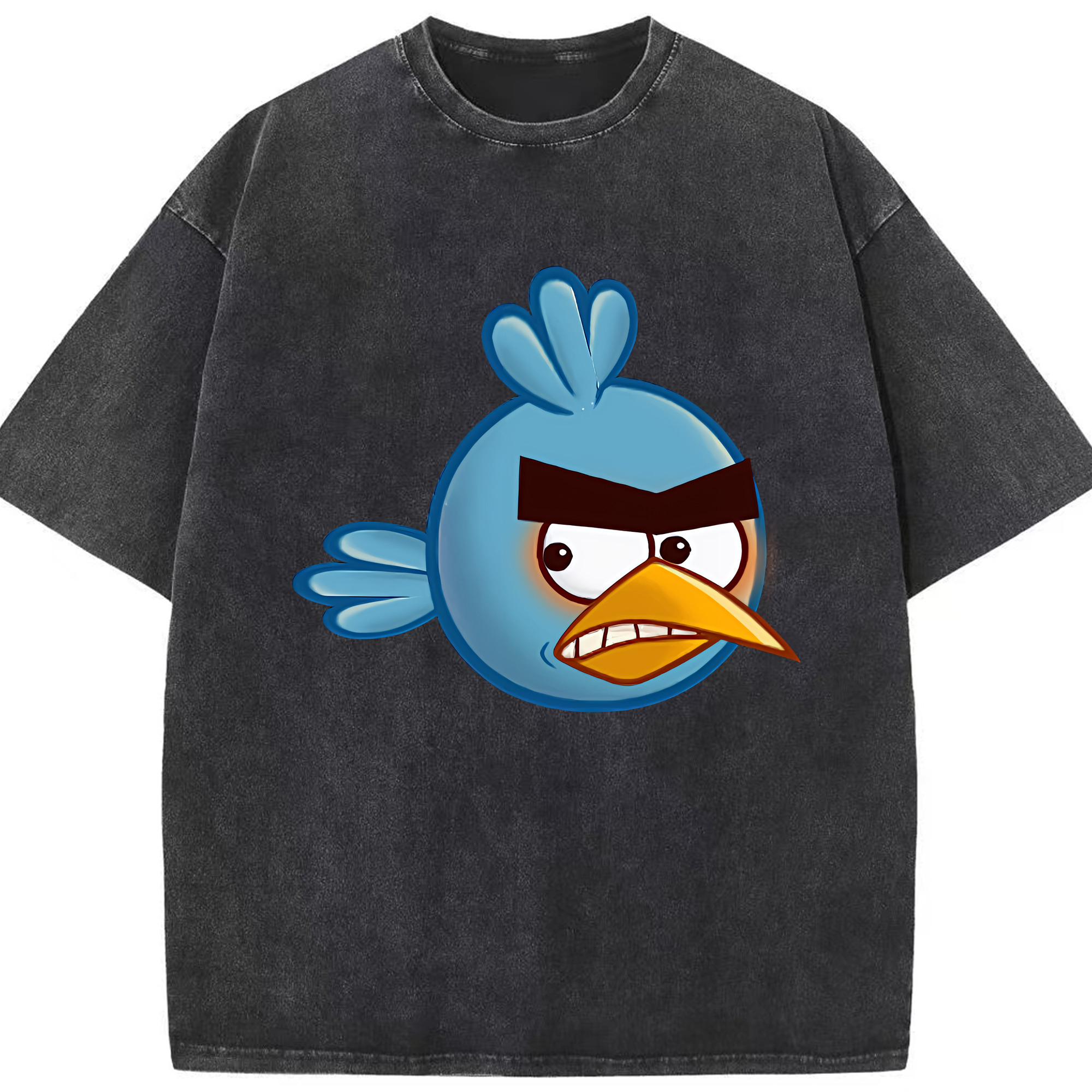 （画像用） Angry Birds アングリーバード 綿100% ヴィンテージ風 半袖Tシャツ（フロントプリント）