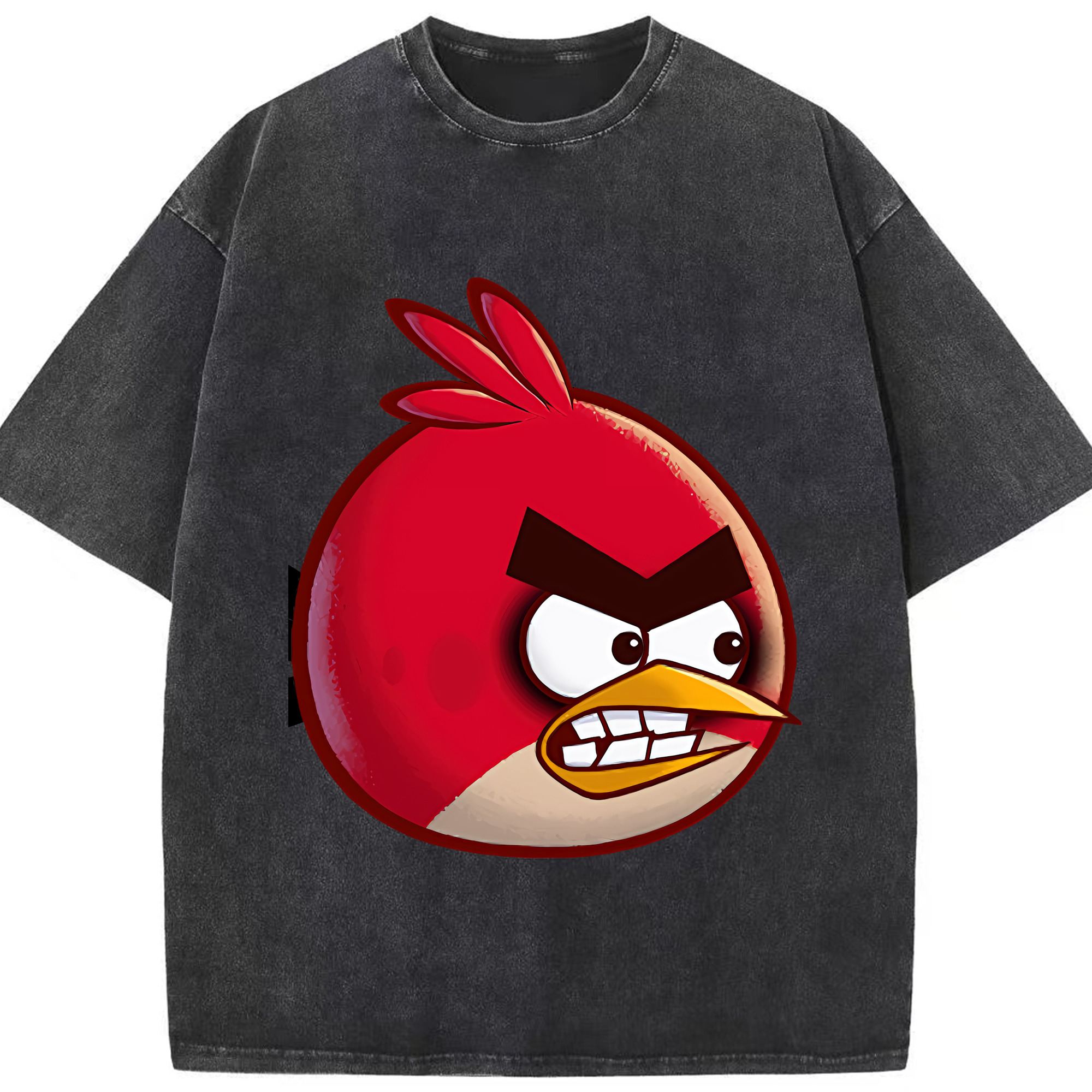 （画像用） Angry Birds アングリーバード 綿100% ヴィンテージ風 半袖Tシャツ（フロントプリント）