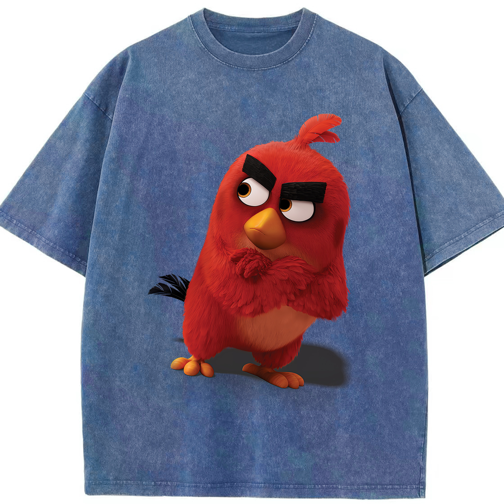（画像用） Angry Birds アングリーバード 綿100% ヴィンテージ風 半袖Tシャツ（フロントプリント）