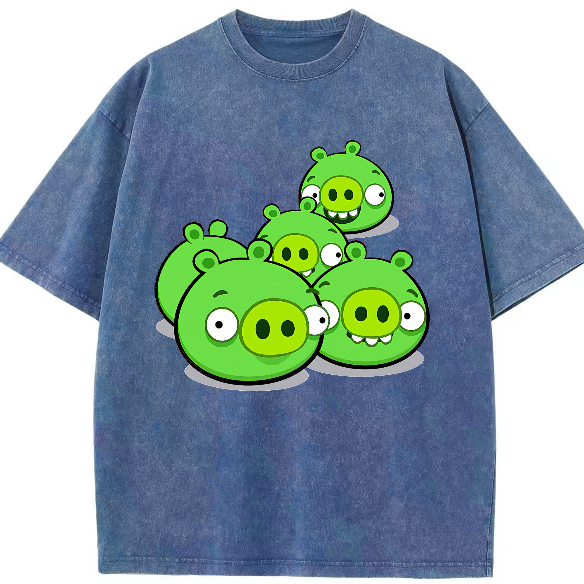 （画像用） Angry Birds アングリーバード 綿100% ヴィンテージ風 半袖Tシャツ（フロントプリント）