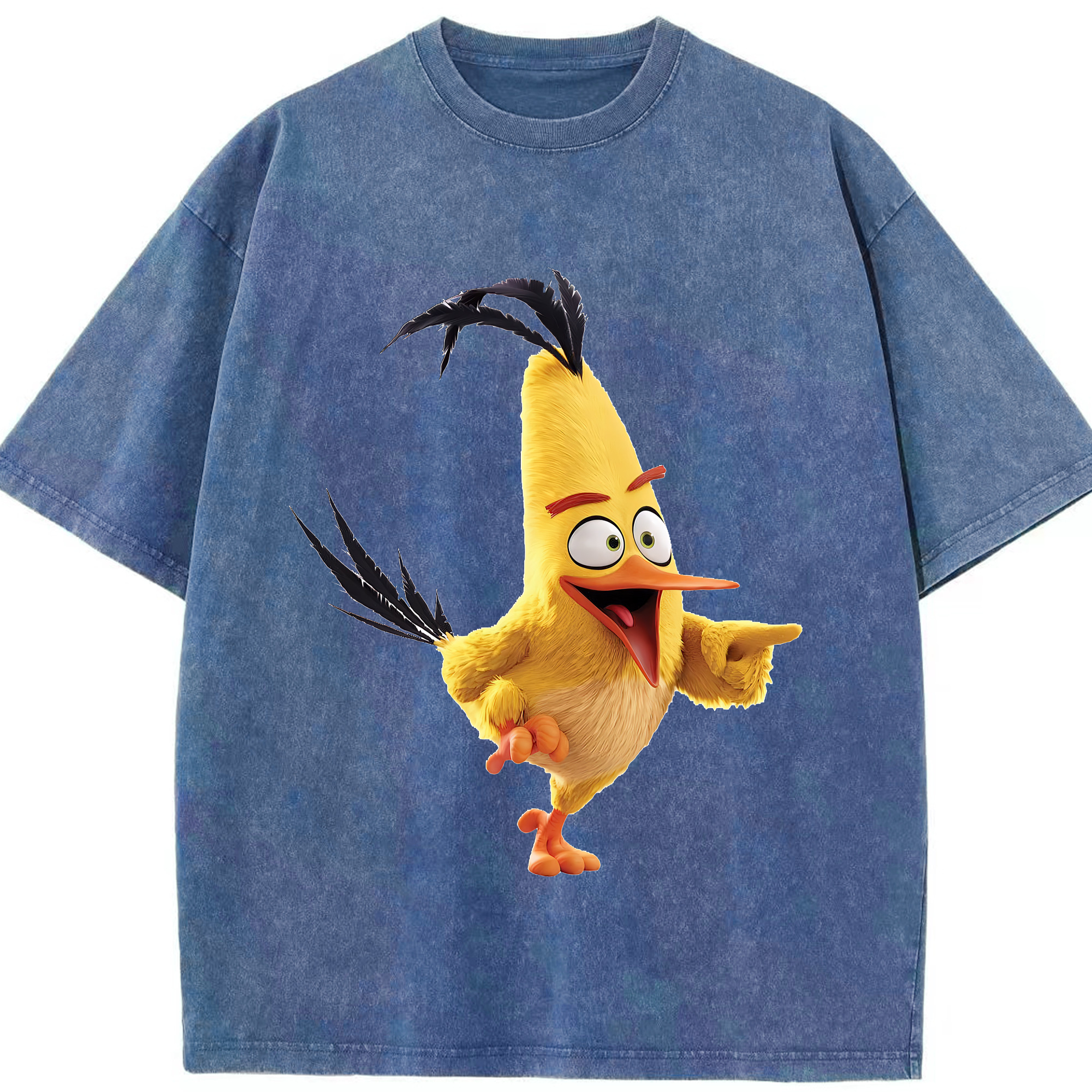 （画像用） Angry Birds アングリーバード 綿100% ヴィンテージ風 半袖Tシャツ（フロントプリント）