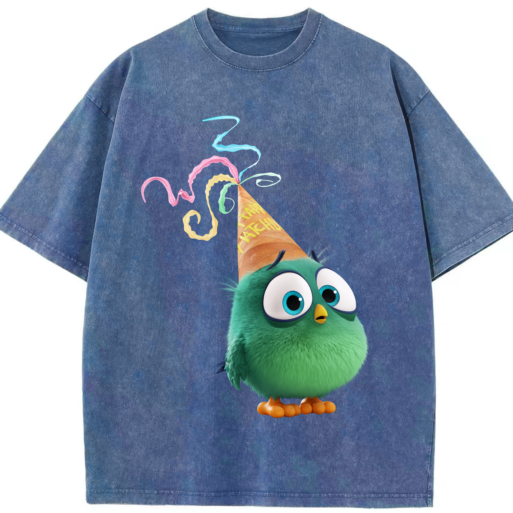 （画像用） Angry Birds アングリーバード 綿100% ヴィンテージ風 半袖Tシャツ（フロントプリント）