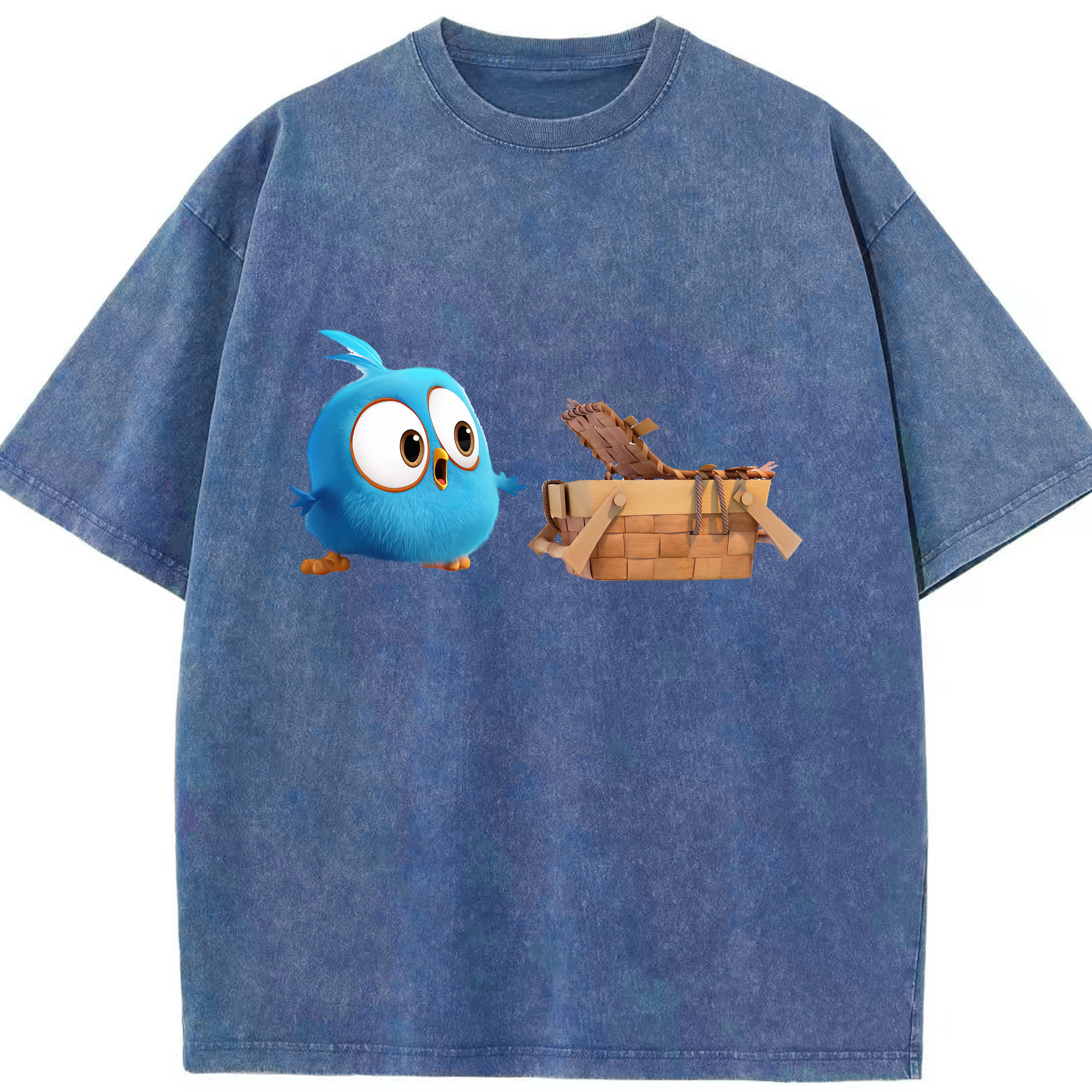 （画像用） Angry Birds アングリーバード 綿100% ヴィンテージ風 半袖Tシャツ（フロントプリント）