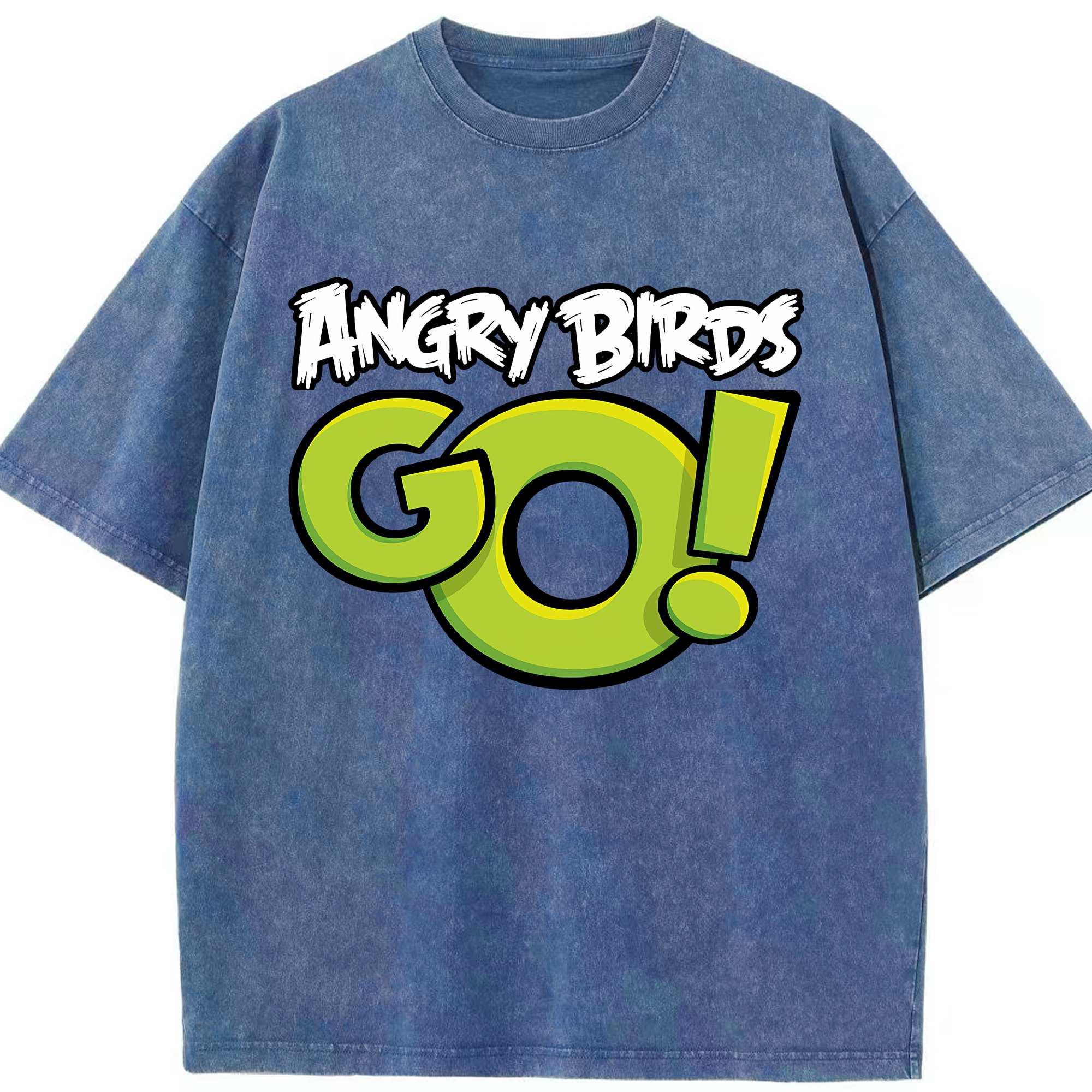 （画像用） Angry Birds アングリーバード 綿100% ヴィンテージ風 半袖Tシャツ（フロントプリント）