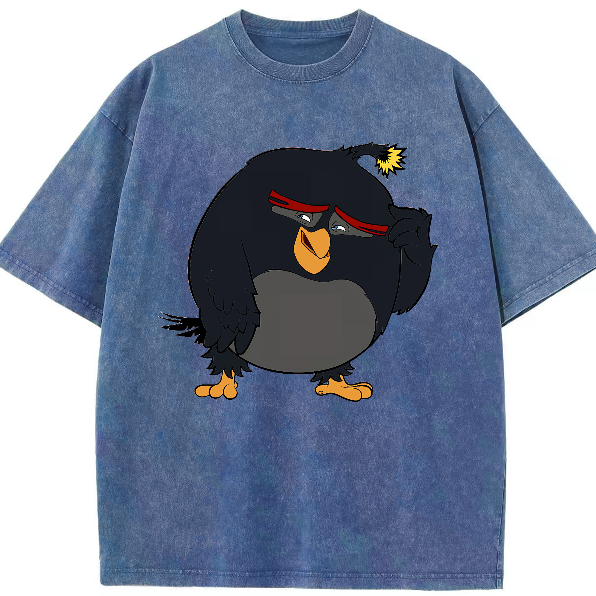 （画像用） Angry Birds アングリーバード 綿100% ヴィンテージ風 半袖Tシャツ（フロントプリント）