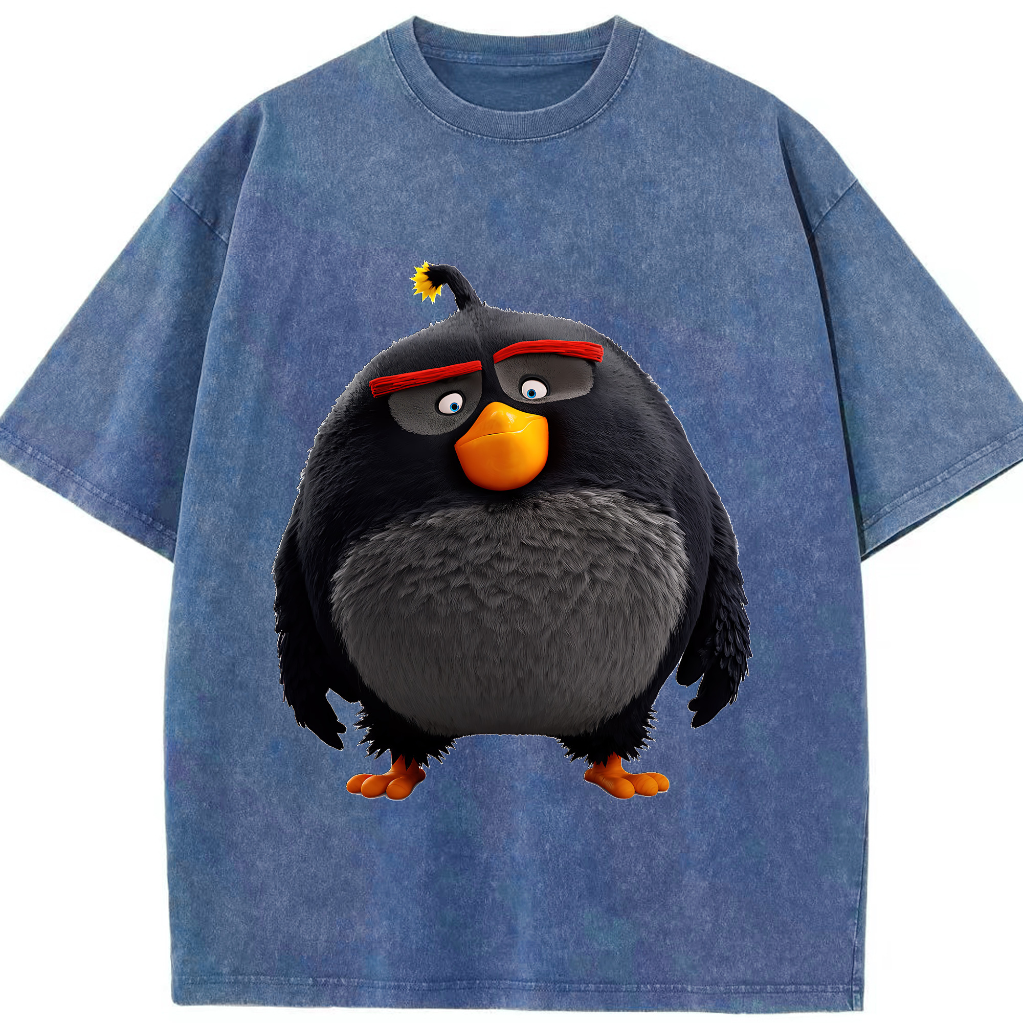 （画像用） Angry Birds アングリーバード 綿100% ヴィンテージ風 半袖Tシャツ（フロントプリント）