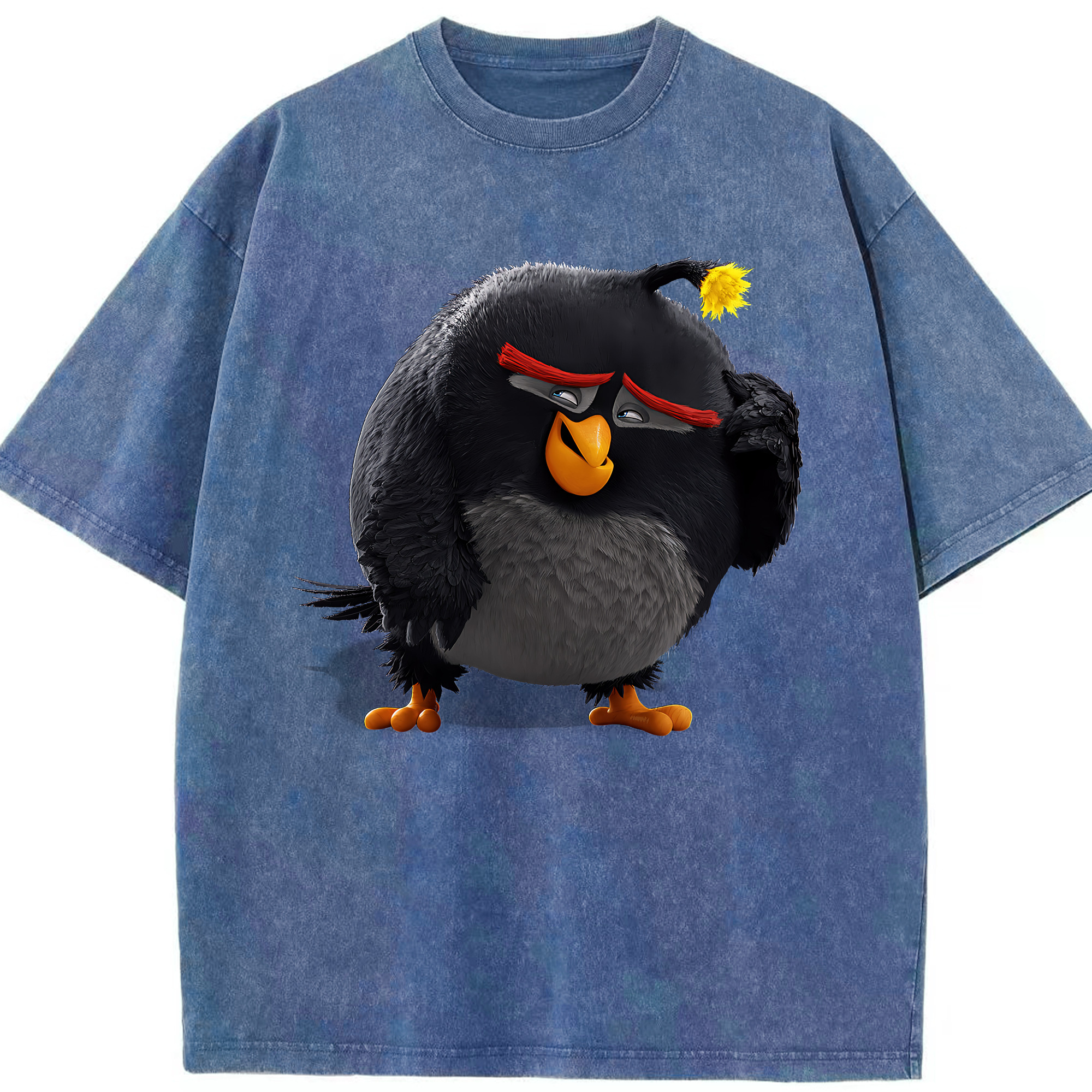 （画像用） Angry Birds アングリーバード 綿100% ヴィンテージ風 半袖Tシャツ（フロントプリント）