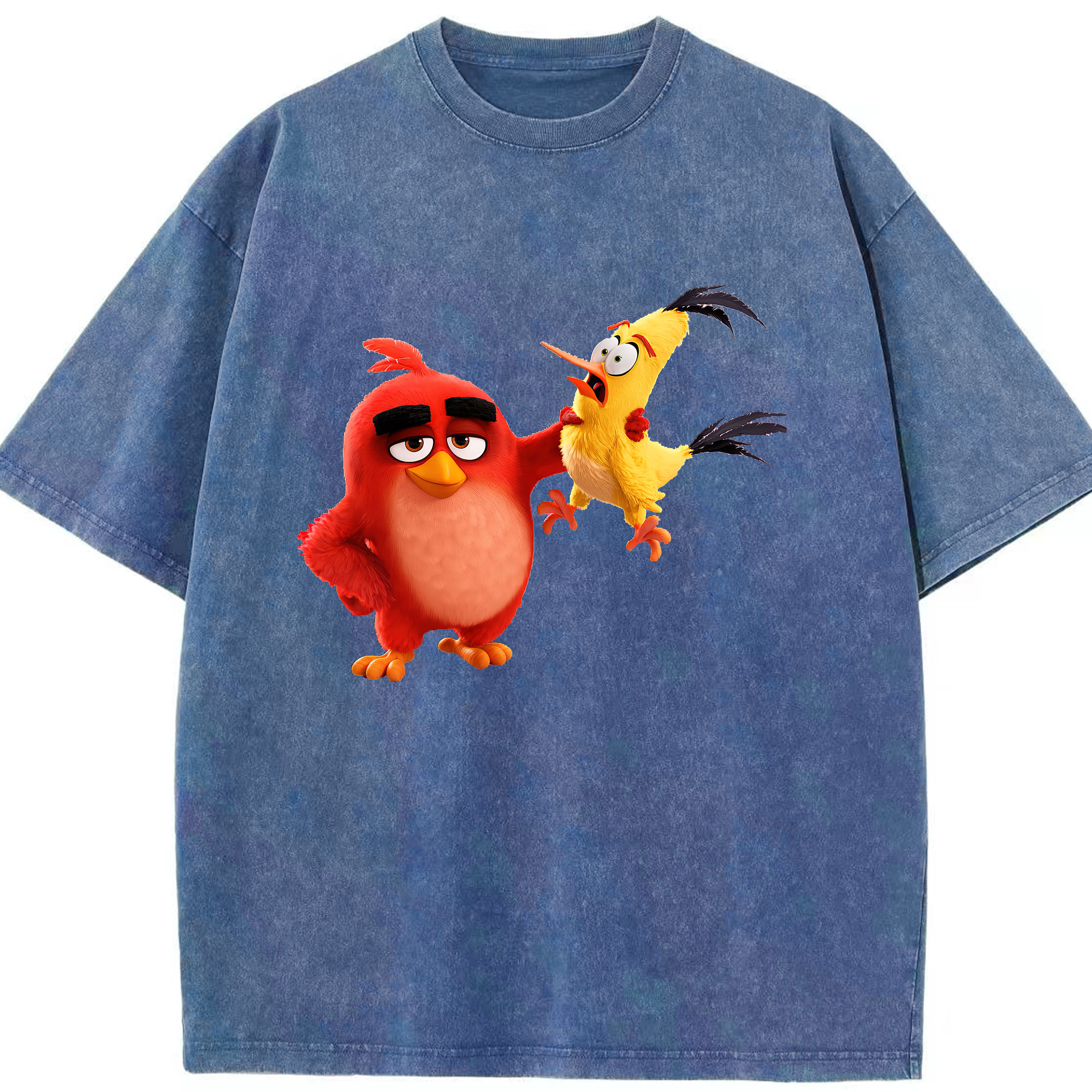 （画像用） Angry Birds アングリーバード 綿100% ヴィンテージ風 半袖Tシャツ（フロントプリント）