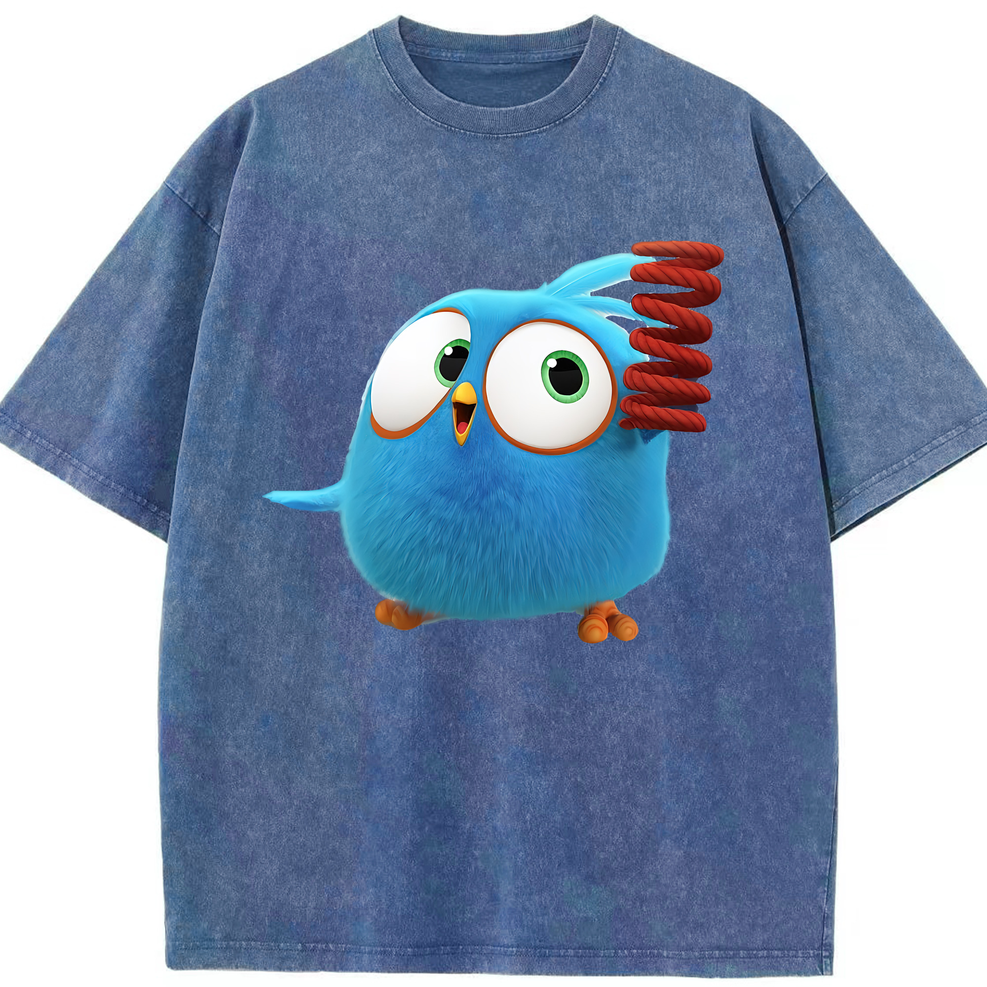 （画像用） Angry Birds アングリーバード 綿100% ヴィンテージ風 半袖Tシャツ（フロントプリント）