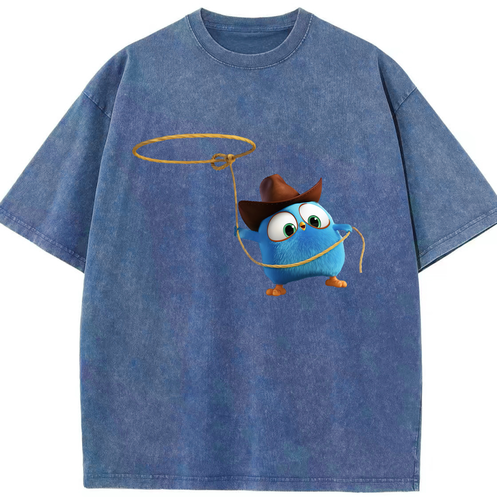 （画像用） Angry Birds アングリーバード 綿100% ヴィンテージ風 半袖Tシャツ（フロントプリント）