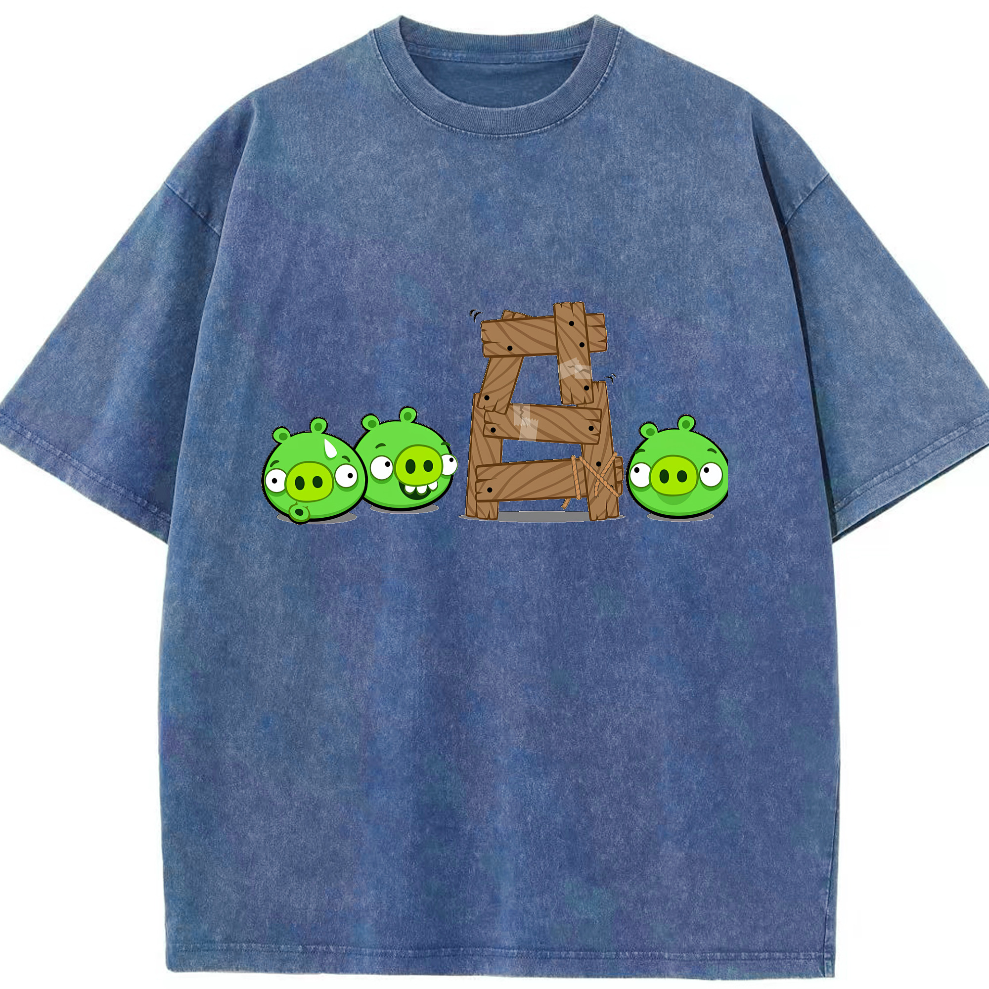 （画像用） Angry Birds アングリーバード 綿100% ヴィンテージ風 半袖Tシャツ（フロントプリント）