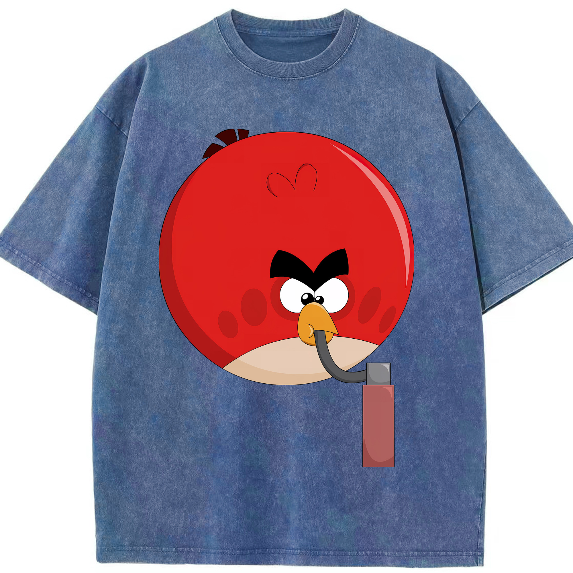 （画像用） Angry Birds アングリーバード 綿100% ヴィンテージ風 半袖Tシャツ（フロントプリント）