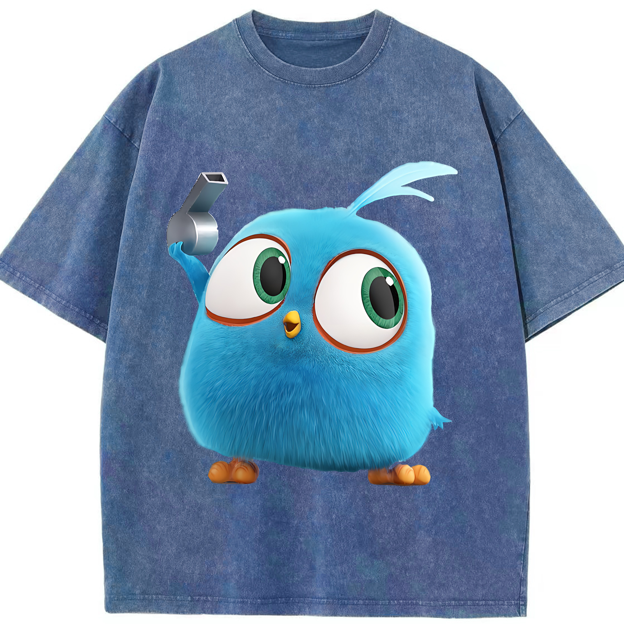 （画像用） Angry Birds アングリーバード 綿100% ヴィンテージ風 半袖Tシャツ（フロントプリント）
