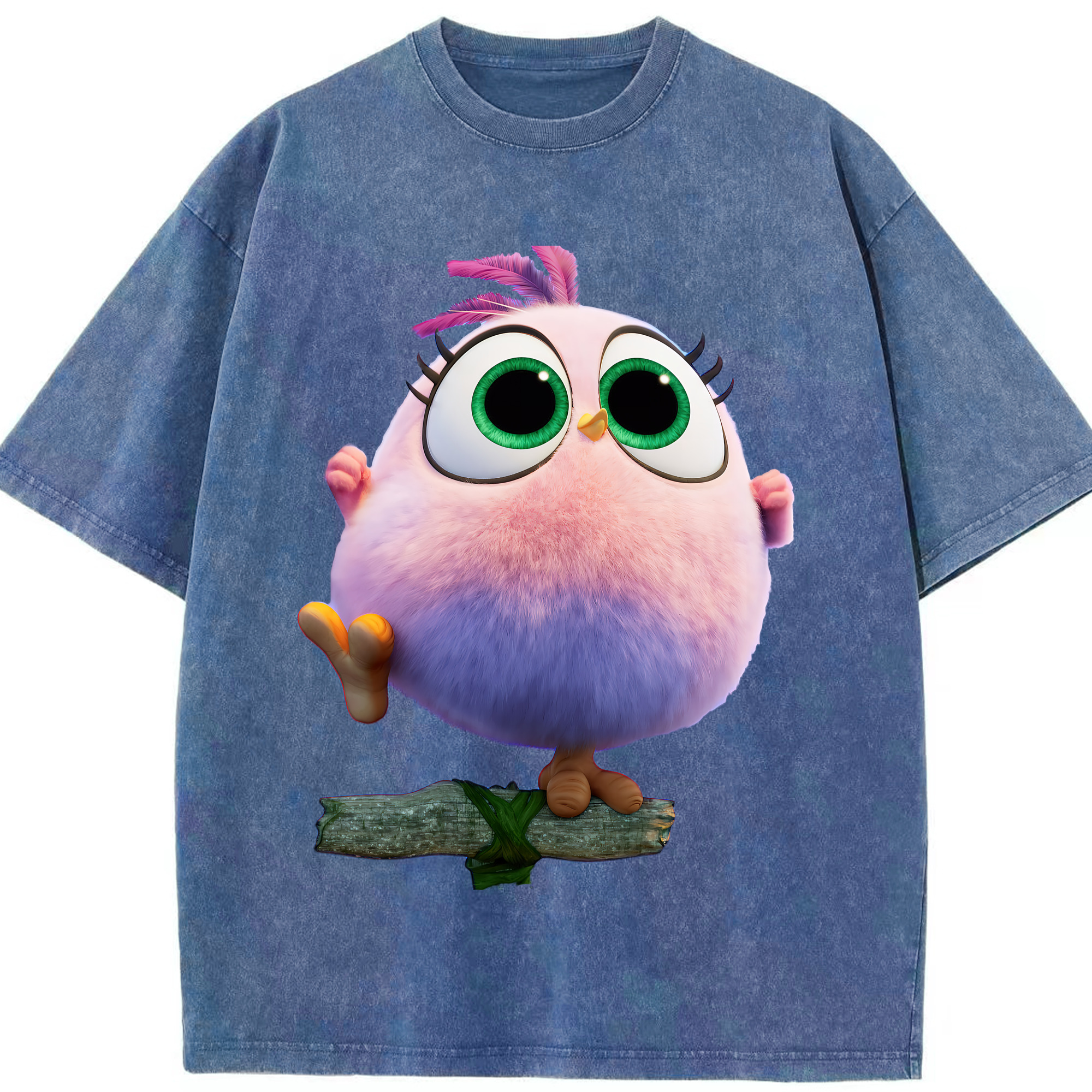 （画像用） Angry Birds アングリーバード 綿100% ヴィンテージ風 半袖Tシャツ（フロントプリント）