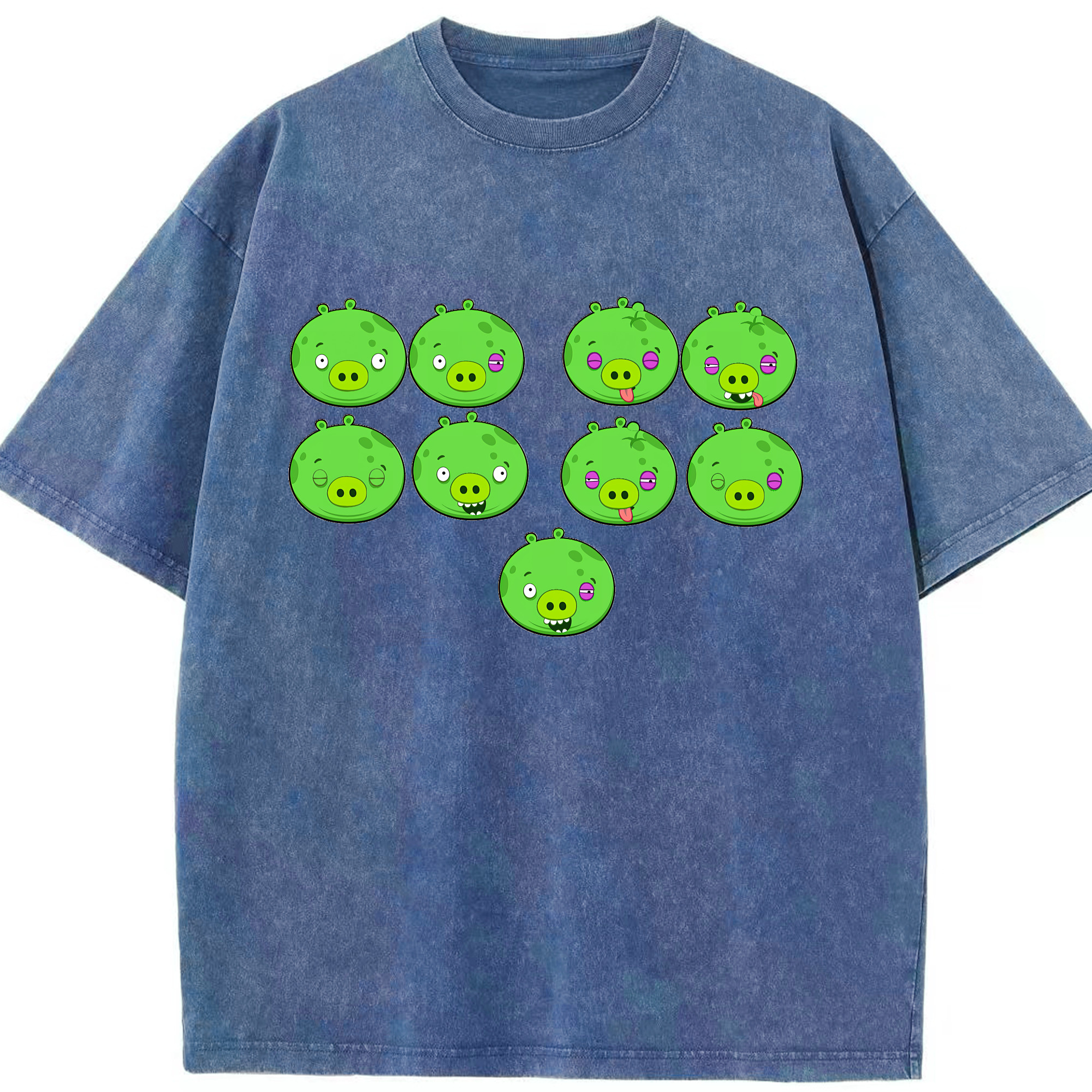 （画像用） Angry Birds アングリーバード 綿100% ヴィンテージ風 半袖Tシャツ（フロントプリント）