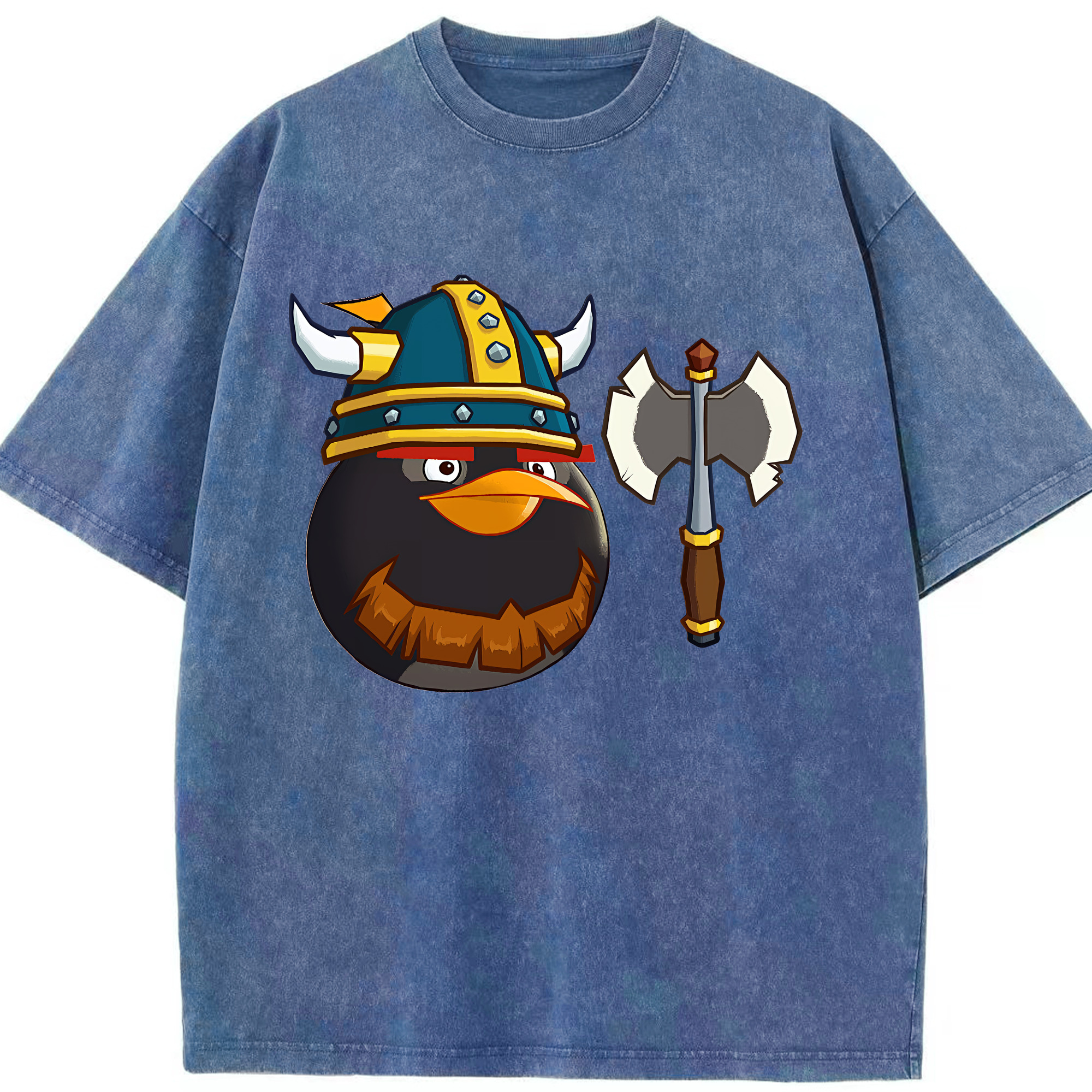 （画像用） Angry Birds アングリーバード 綿100% ヴィンテージ風 半袖Tシャツ（フロントプリント）
