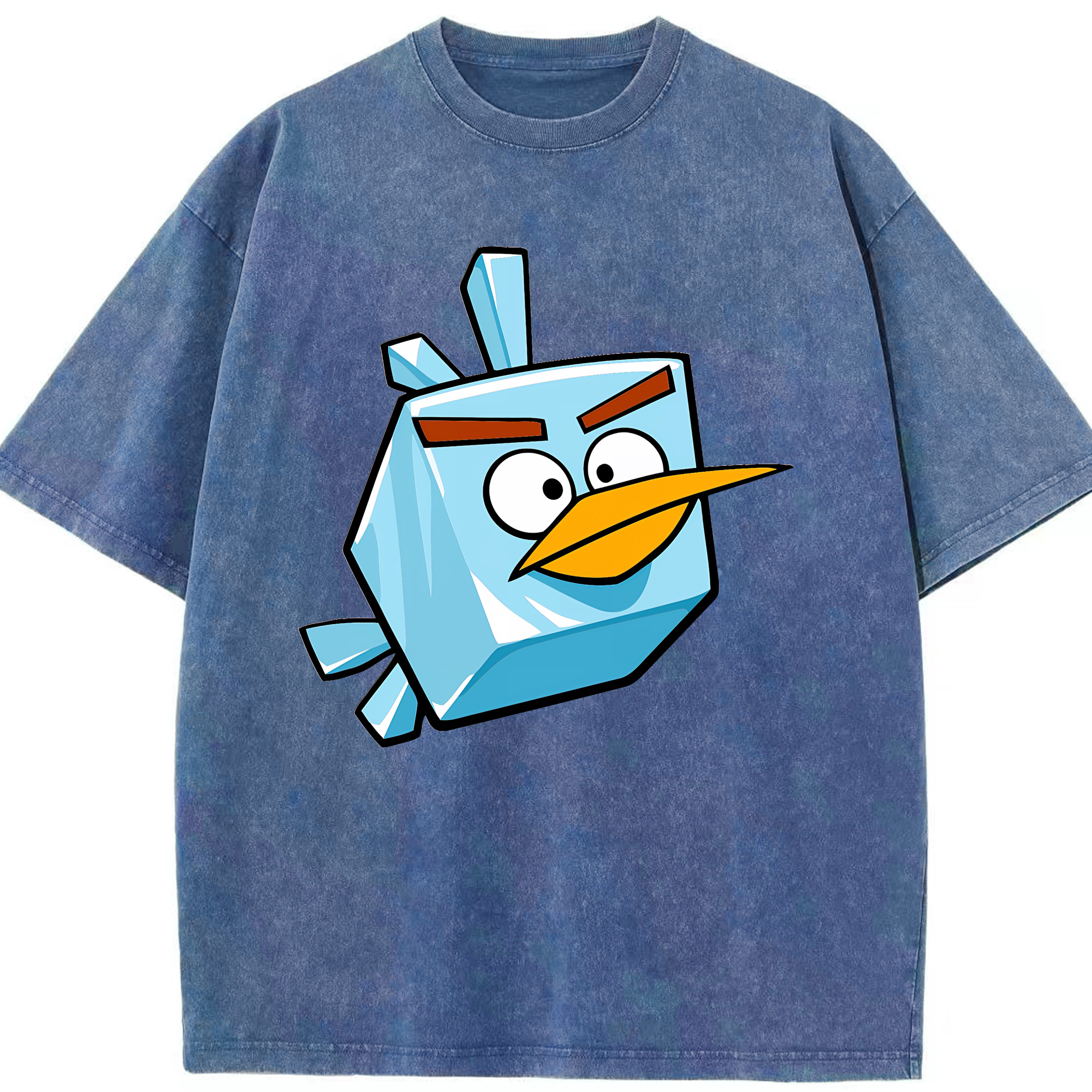 （画像用） Angry Birds アングリーバード 綿100% ヴィンテージ風 半袖Tシャツ（フロントプリント）