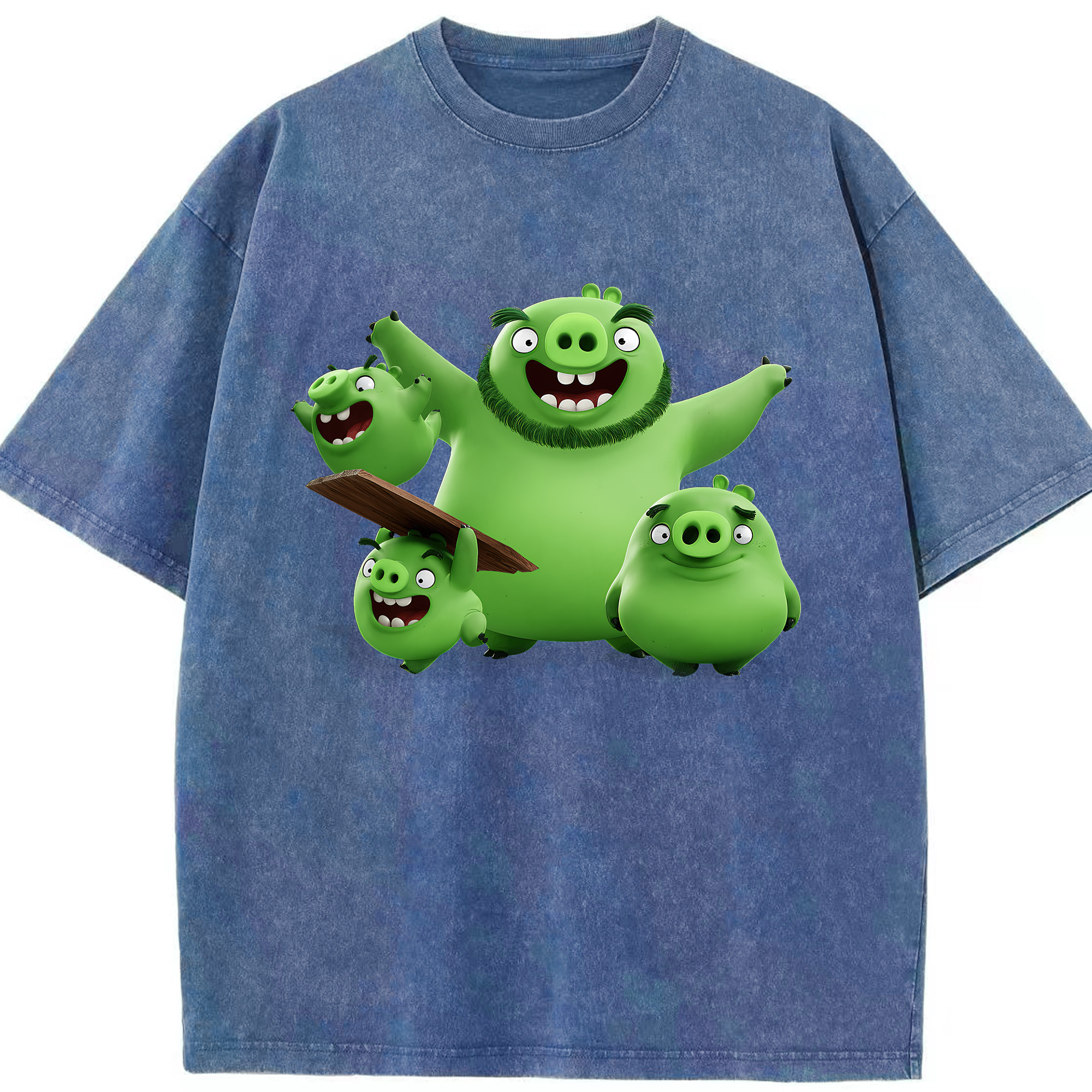 （画像用） Angry Birds アングリーバード 綿100% ヴィンテージ風 半袖Tシャツ（フロントプリント）
