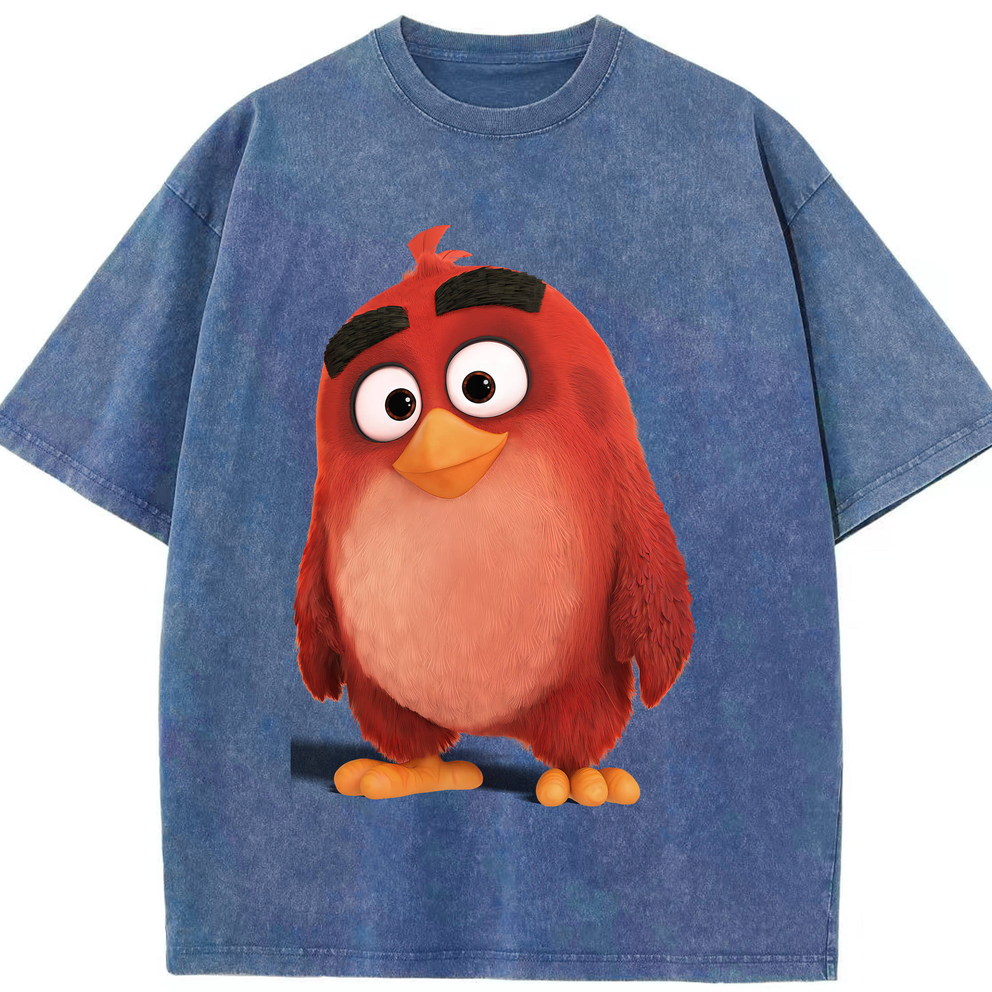 （画像用） Angry Birds アングリーバード 綿100% ヴィンテージ風 半袖Tシャツ（フロントプリント）