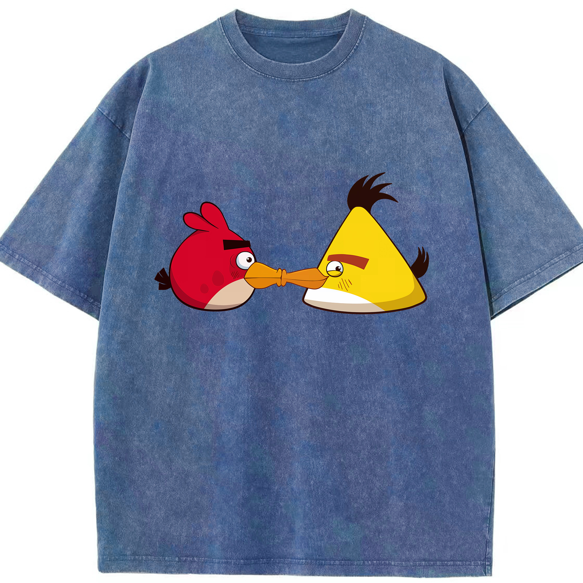 （画像用） Angry Birds アングリーバード 綿100% ヴィンテージ風 半袖Tシャツ（フロントプリント）