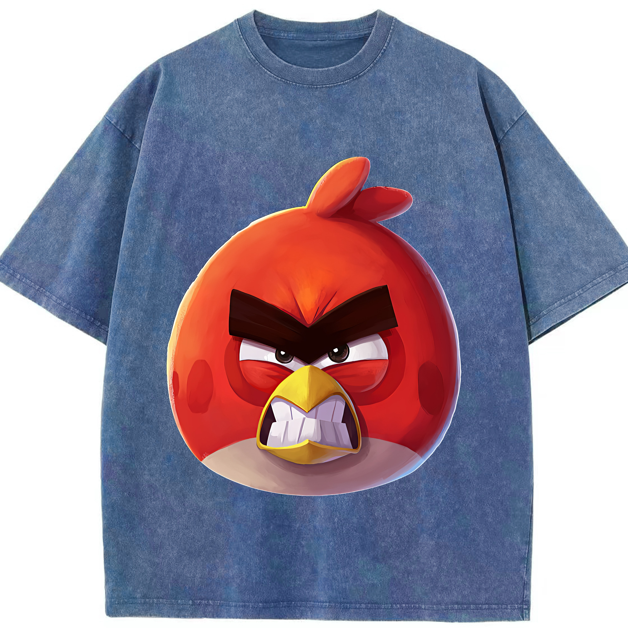 （画像用） Angry Birds アングリーバード 綿100% ヴィンテージ風 半袖Tシャツ（フロントプリント）