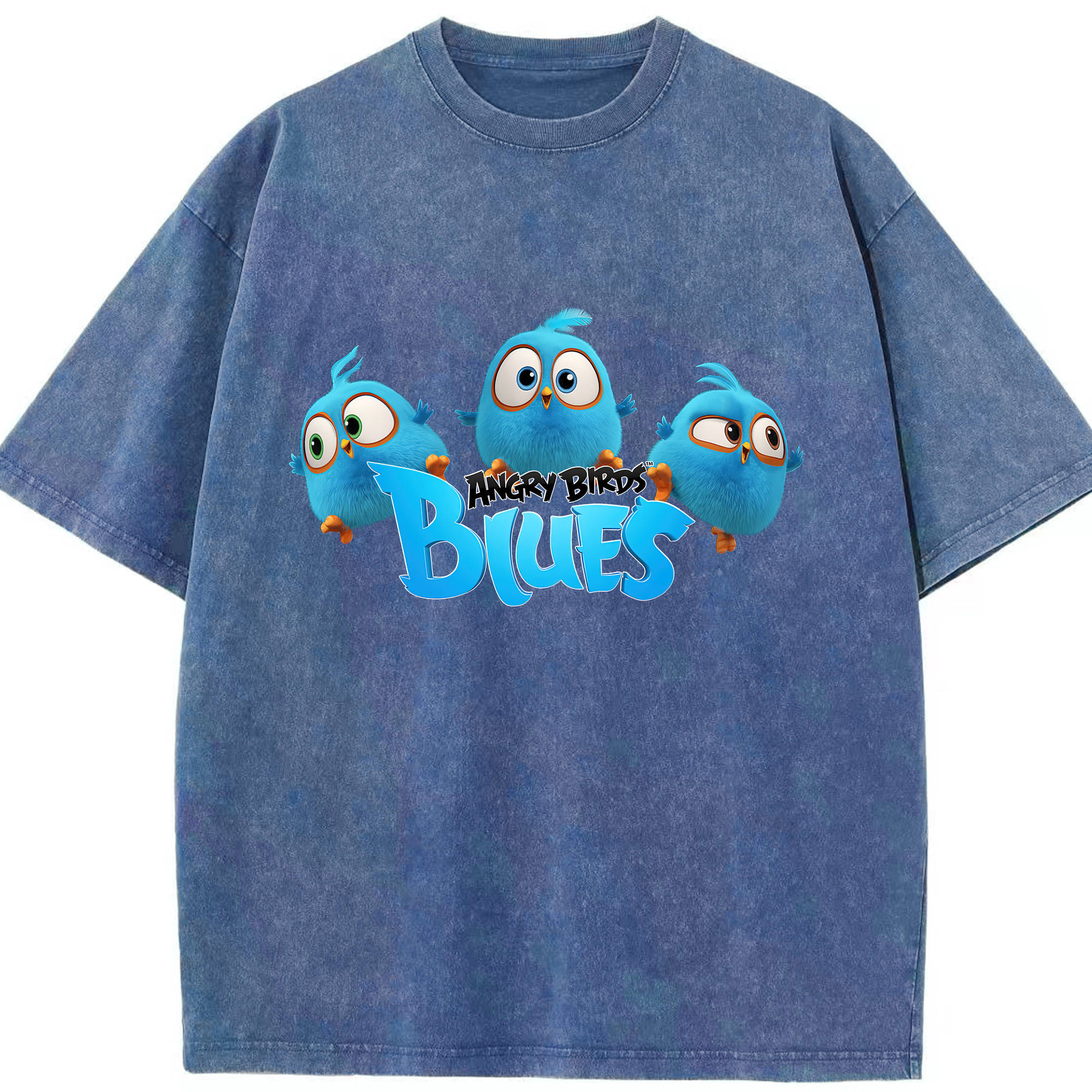 （画像用） Angry Birds アングリーバード 綿100% ヴィンテージ風 半袖Tシャツ（フロントプリント）