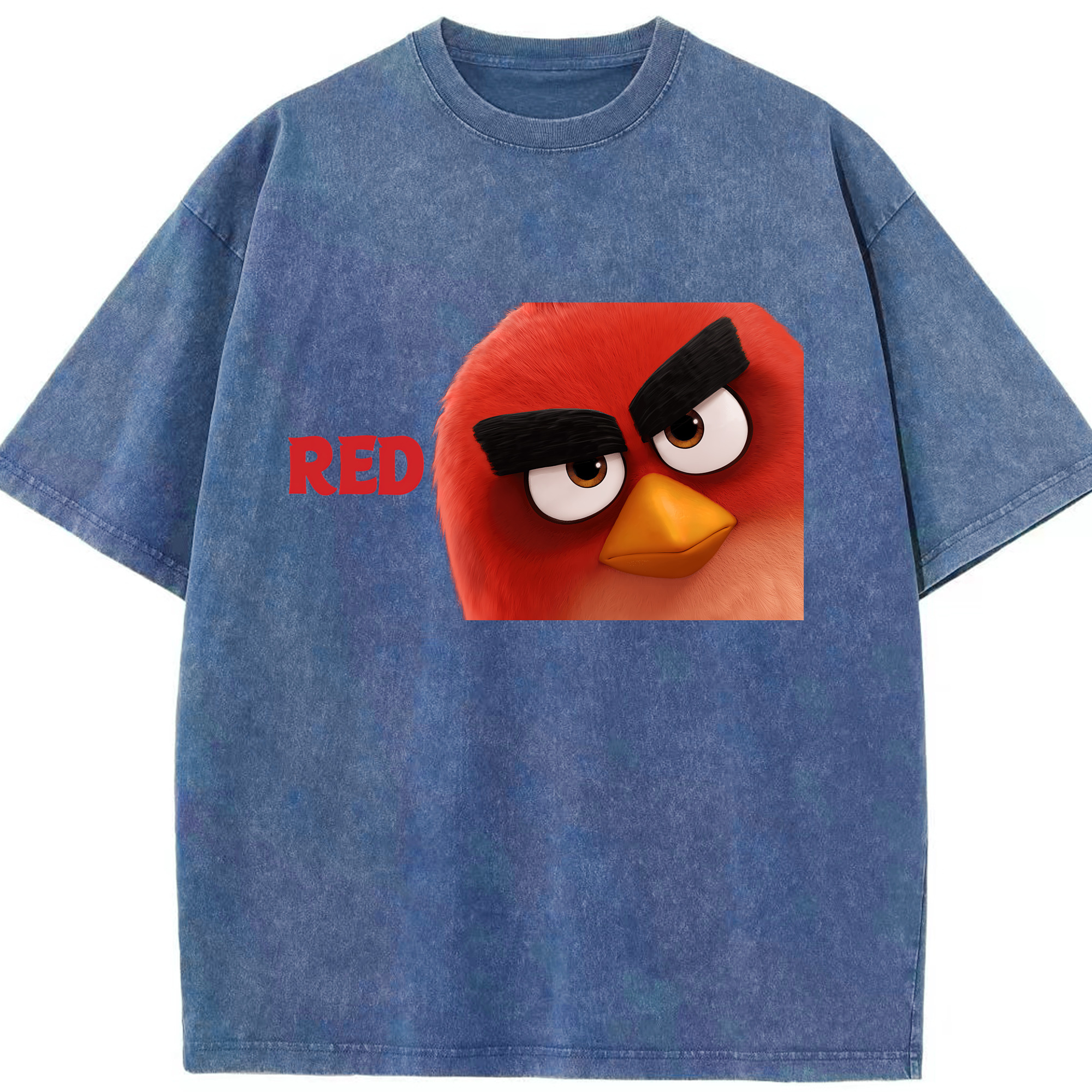 （画像用） Angry Birds アングリーバード 綿100% ヴィンテージ風 半袖Tシャツ（フロントプリント）