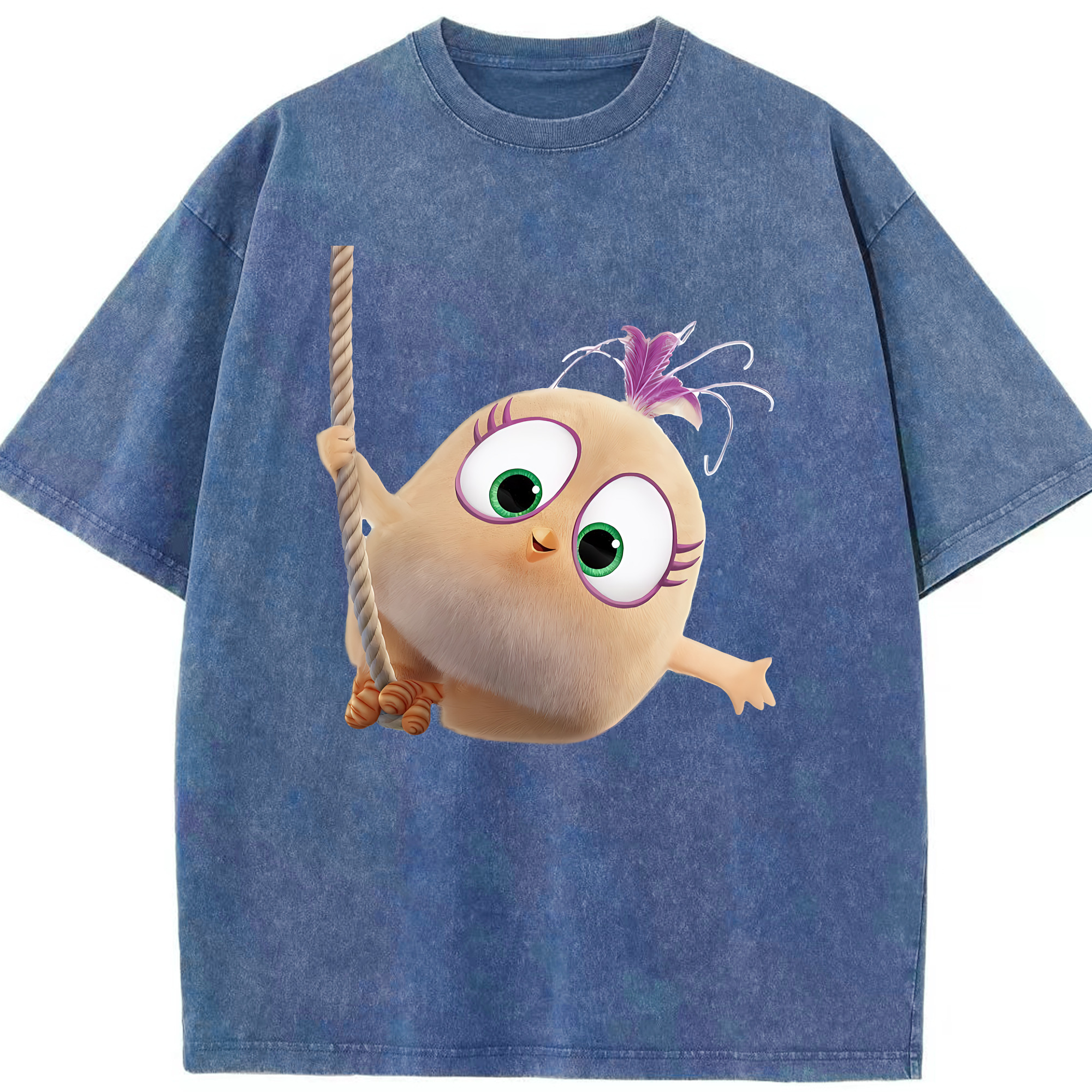 （画像用） Angry Birds アングリーバード 綿100% ヴィンテージ風 半袖Tシャツ（フロントプリント）