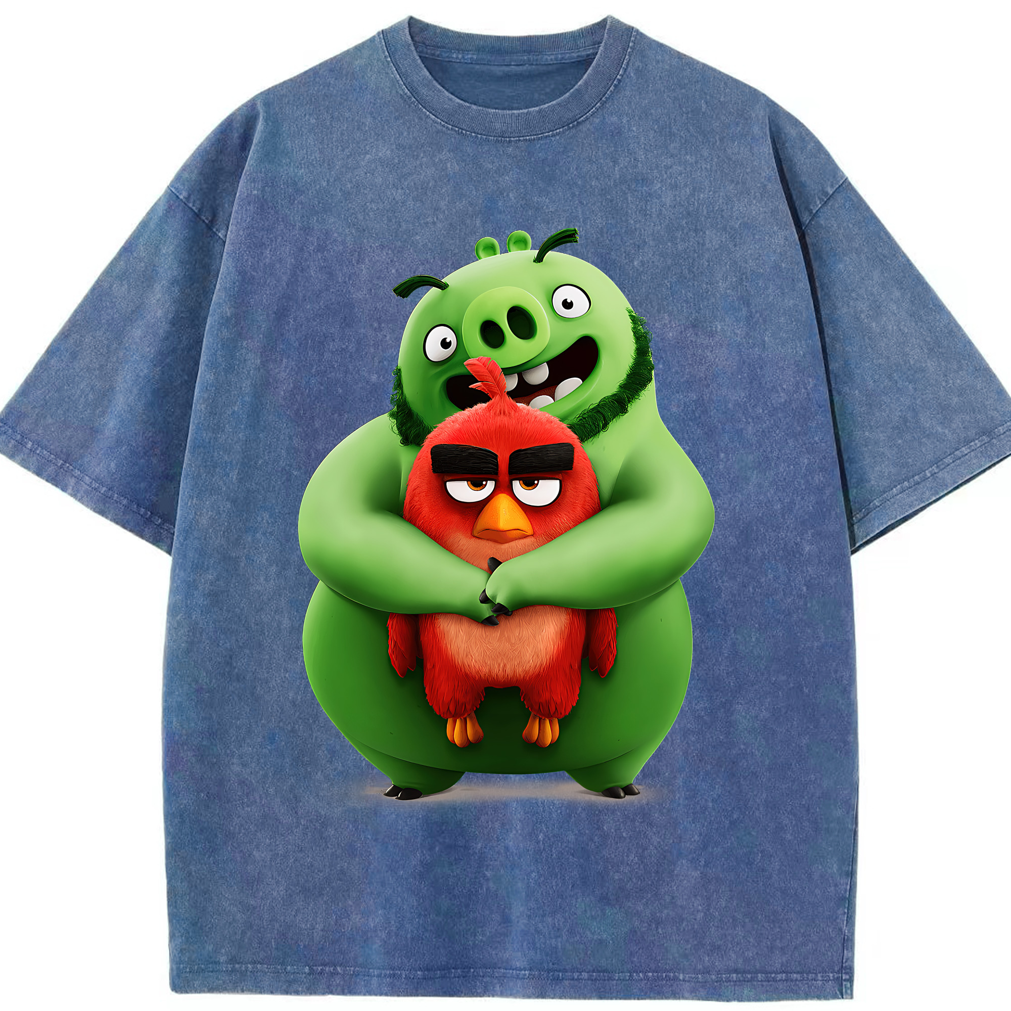 （画像用） Angry Birds アングリーバード 綿100% ヴィンテージ風 半袖Tシャツ（フロントプリント）