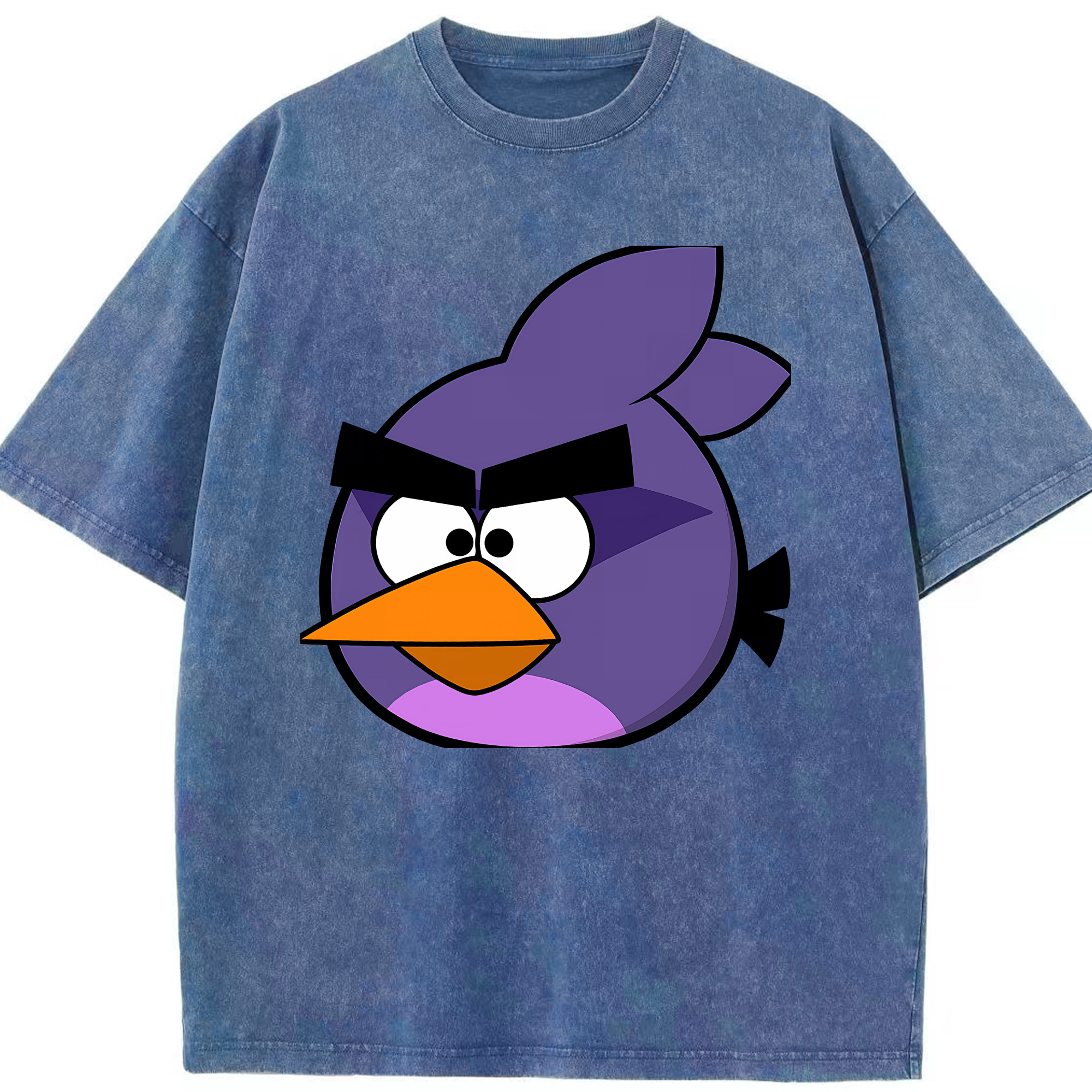 （画像用） Angry Birds アングリーバード 綿100% ヴィンテージ風 半袖Tシャツ（フロントプリント）