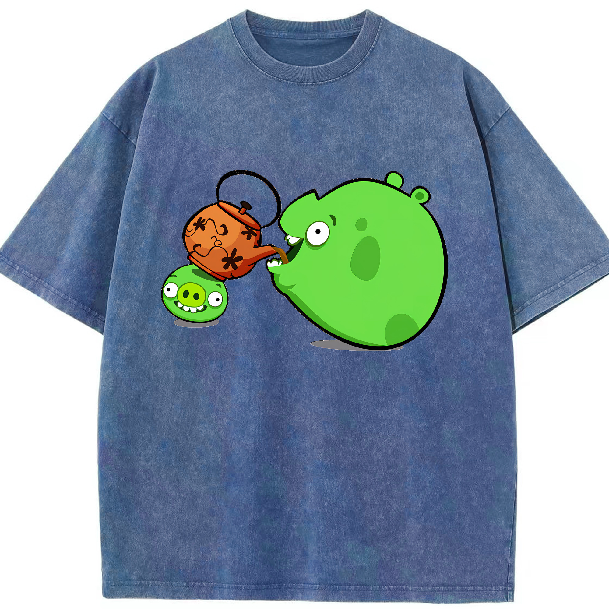 （画像用） Angry Birds アングリーバード 綿100% ヴィンテージ風 半袖Tシャツ（フロントプリント）