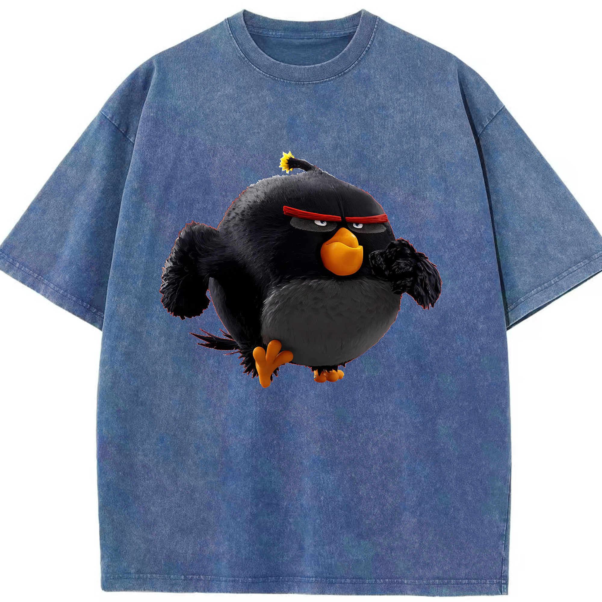 （画像用） Angry Birds アングリーバード 綿100% ヴィンテージ風 半袖Tシャツ（フロントプリント）