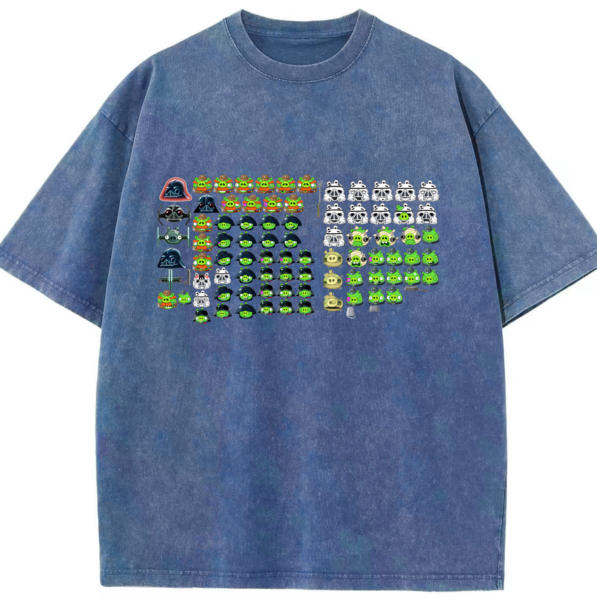 （画像用） Angry Birds アングリーバード 綿100% ヴィンテージ風 半袖Tシャツ（フロントプリント）