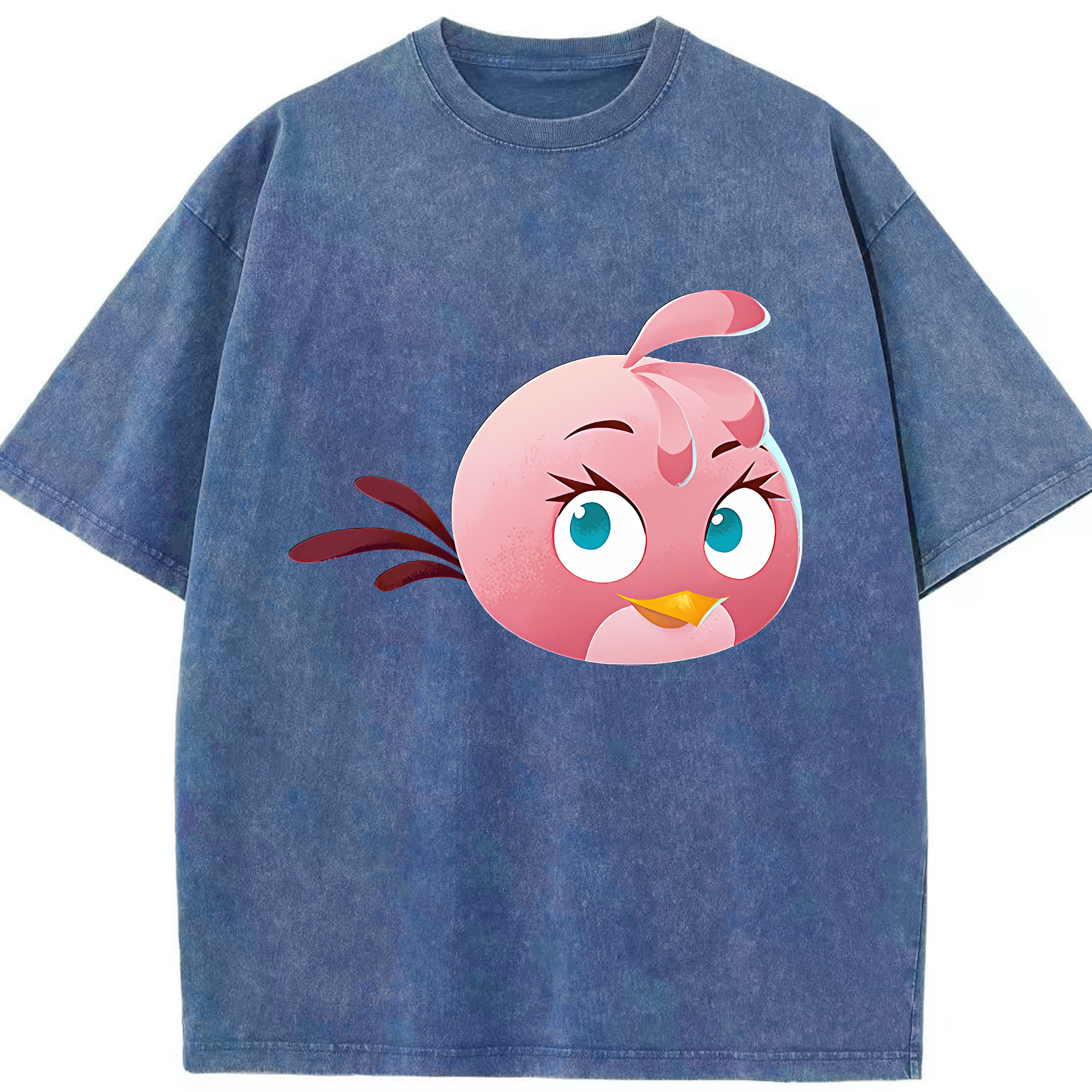 （画像用） Angry Birds アングリーバード 綿100% ヴィンテージ風 半袖Tシャツ（フロントプリント）