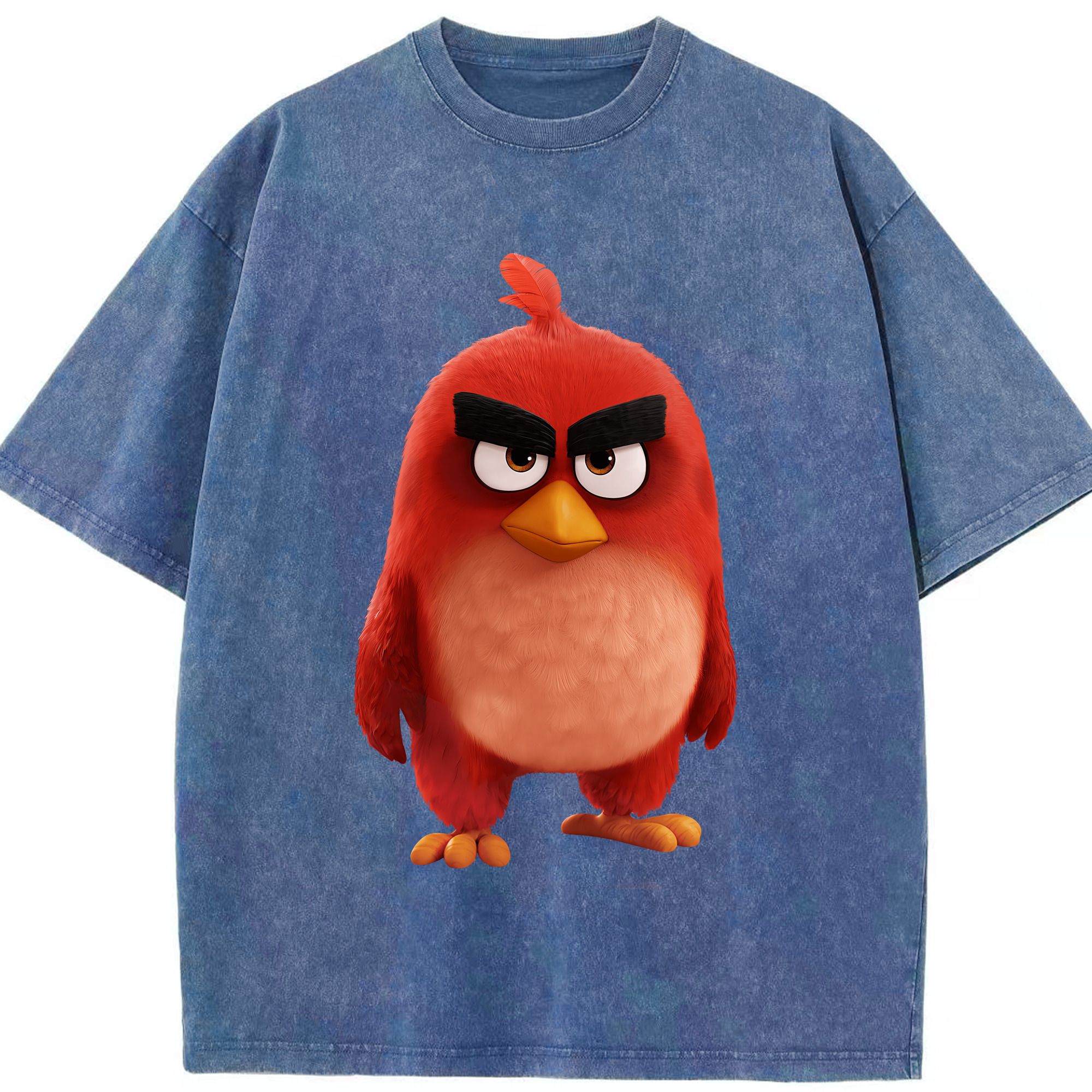 （画像用） Angry Birds アングリーバード 綿100% ヴィンテージ風 半袖Tシャツ（フロントプリント）