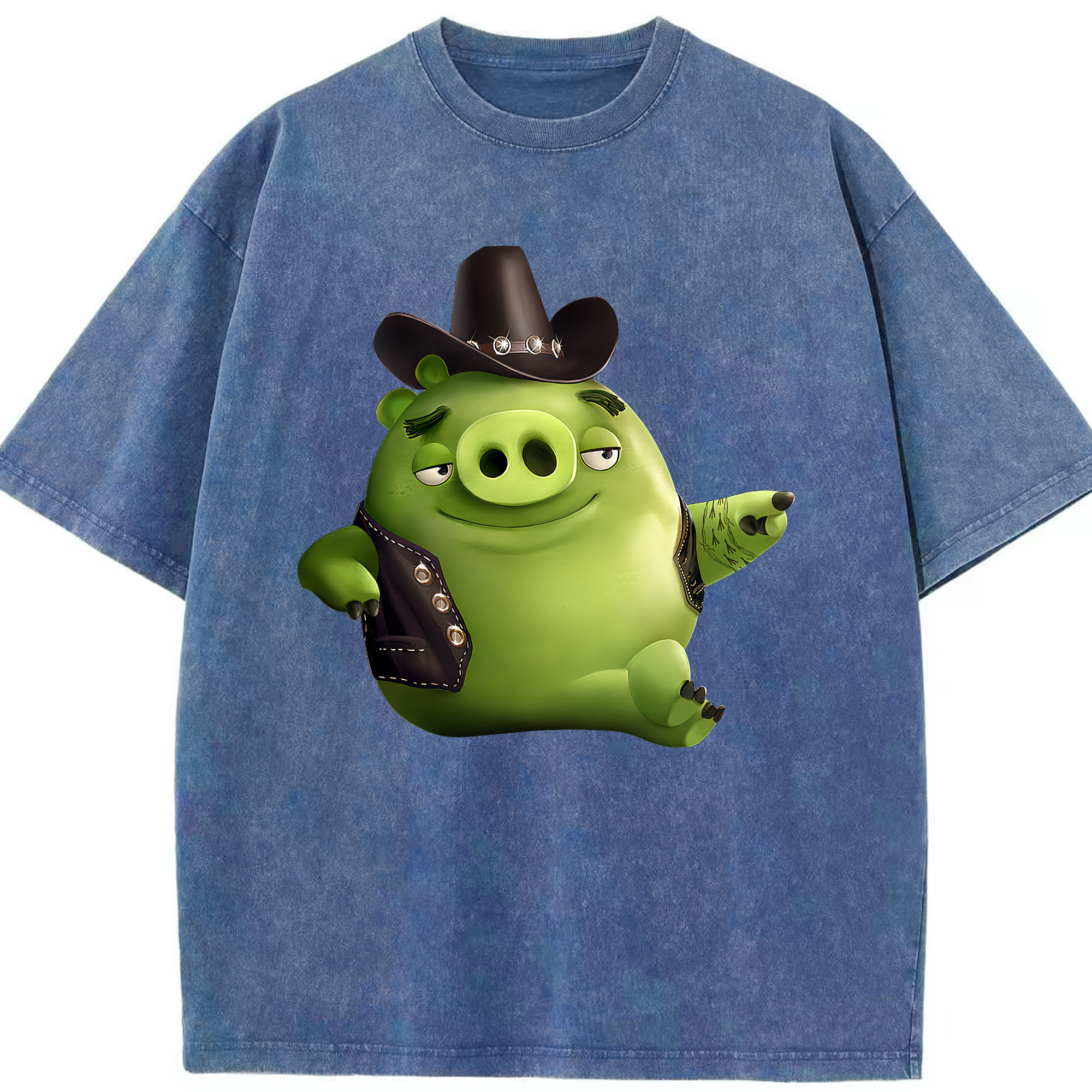 （画像用） Angry Birds アングリーバード 綿100% ヴィンテージ風 半袖Tシャツ（フロントプリント）