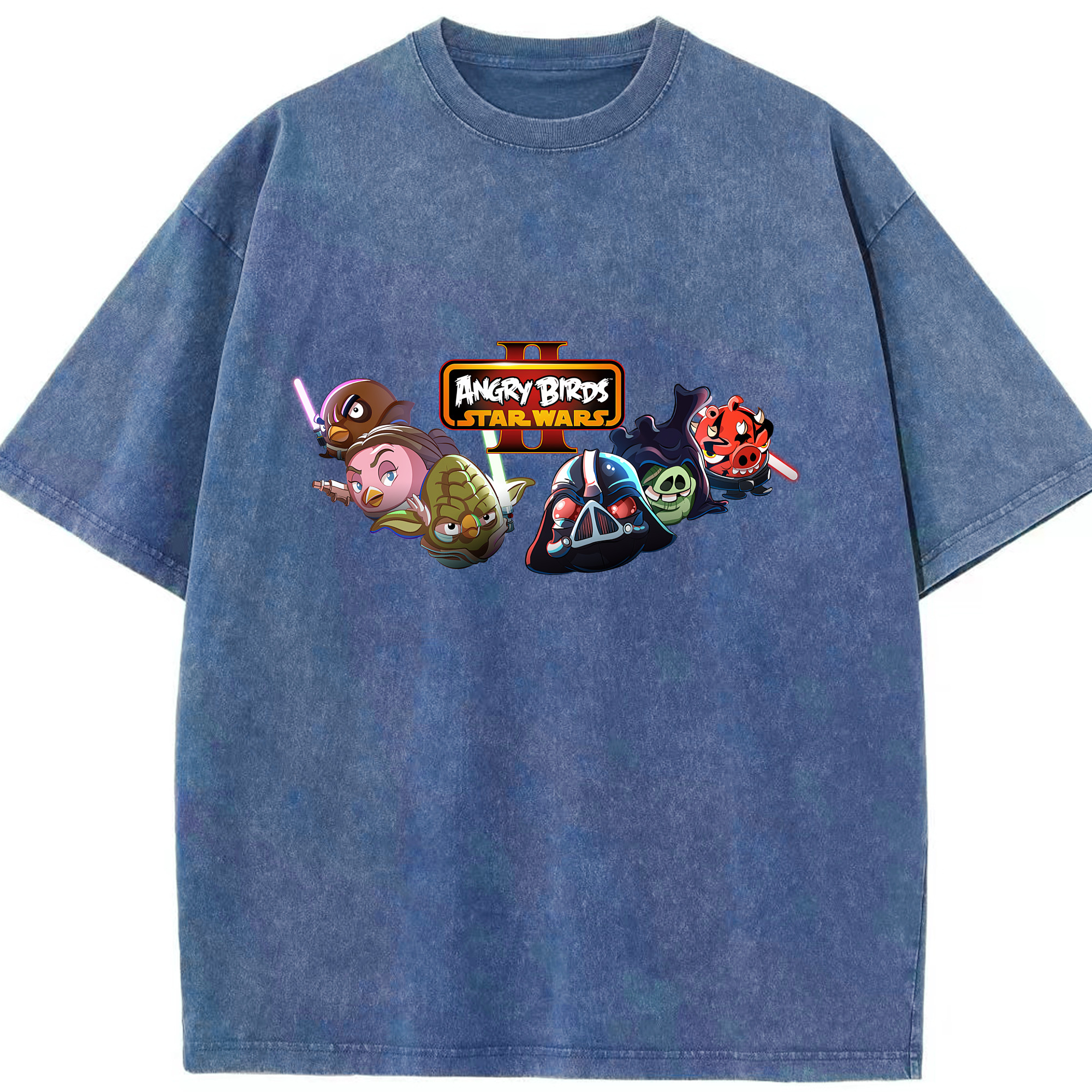 （画像用） Angry Birds アングリーバード 綿100% ヴィンテージ風 半袖Tシャツ（フロントプリント）