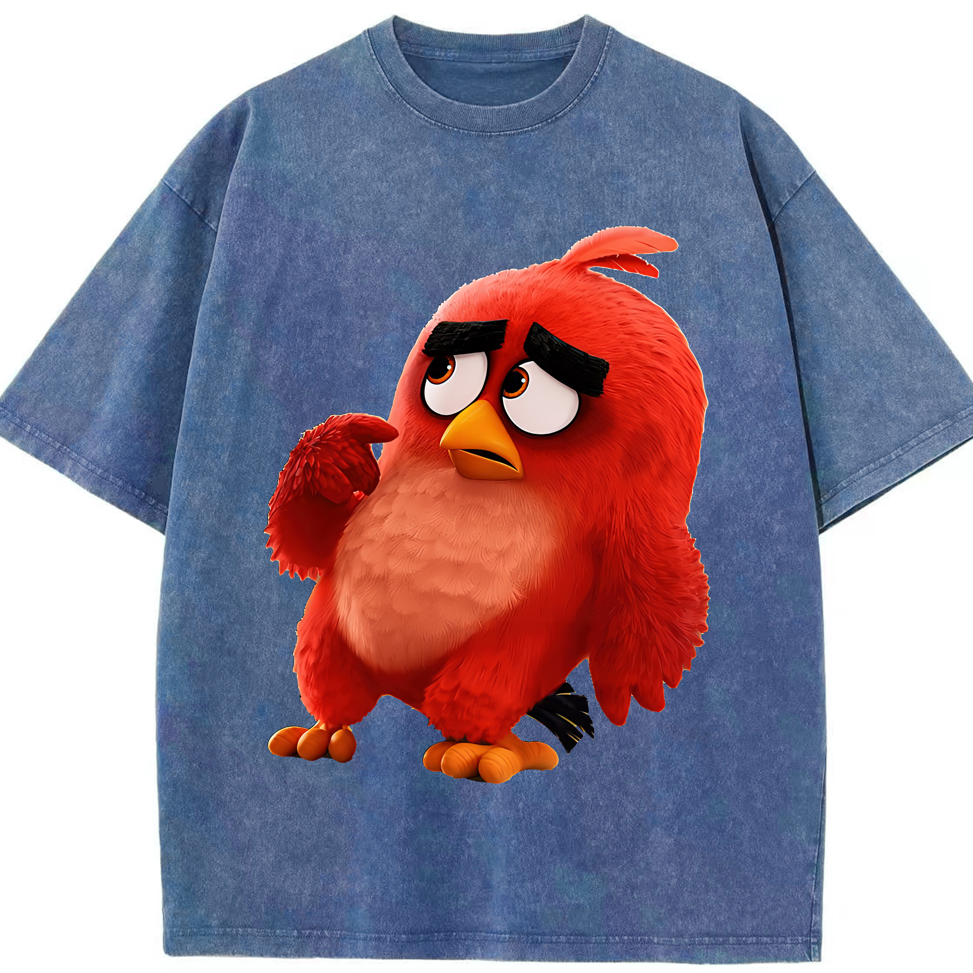 （画像用） Angry Birds アングリーバード 綿100% ヴィンテージ風 半袖Tシャツ（フロントプリント）