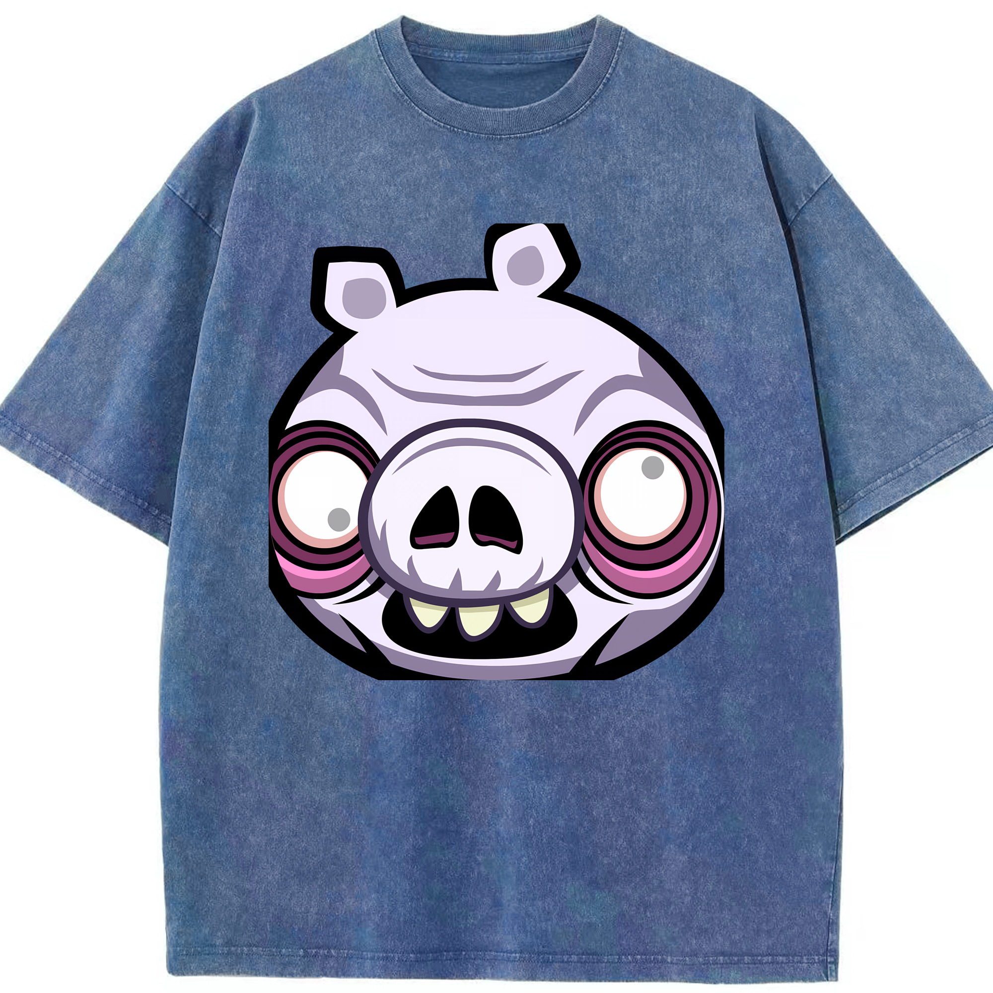 （画像用） Angry Birds アングリーバード 綿100% ヴィンテージ風 半袖Tシャツ（フロントプリント）