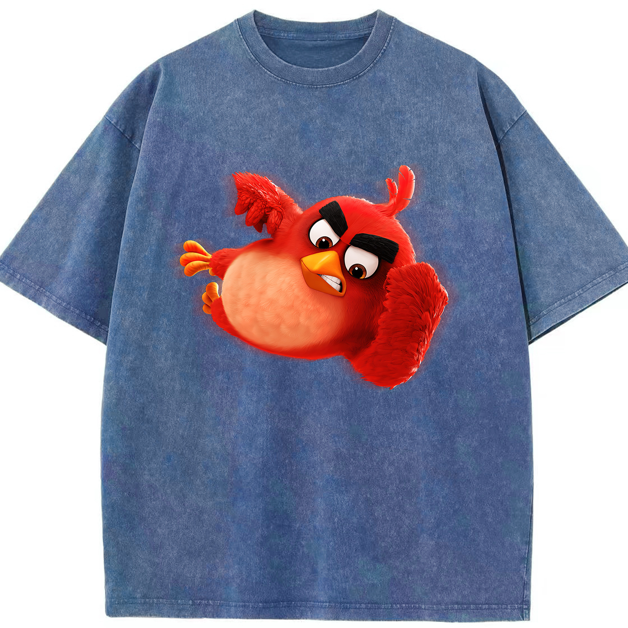 （画像用） Angry Birds アングリーバード 綿100% ヴィンテージ風 半袖Tシャツ（フロントプリント）