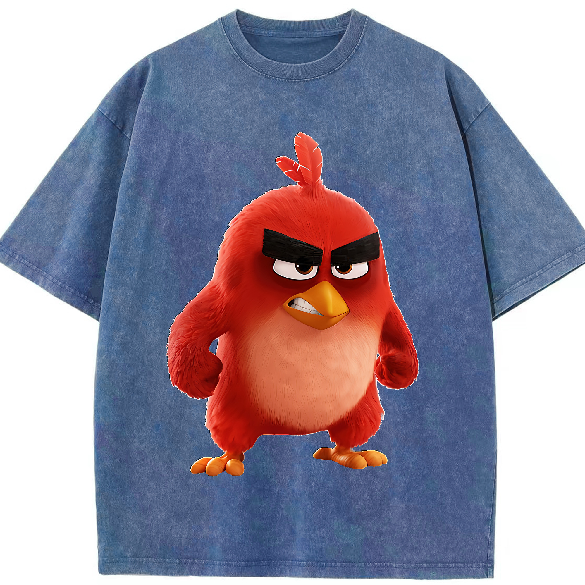 （画像用） Angry Birds アングリーバード 綿100% ヴィンテージ風 半袖Tシャツ（フロントプリント）