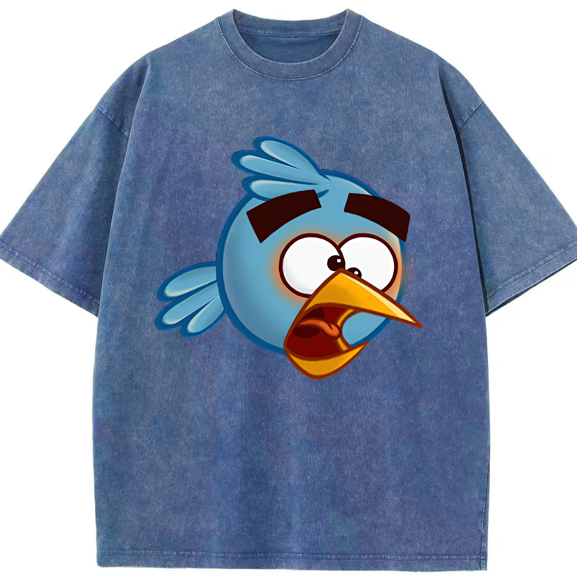 （画像用） Angry Birds アングリーバード 綿100% ヴィンテージ風 半袖Tシャツ（フロントプリント）