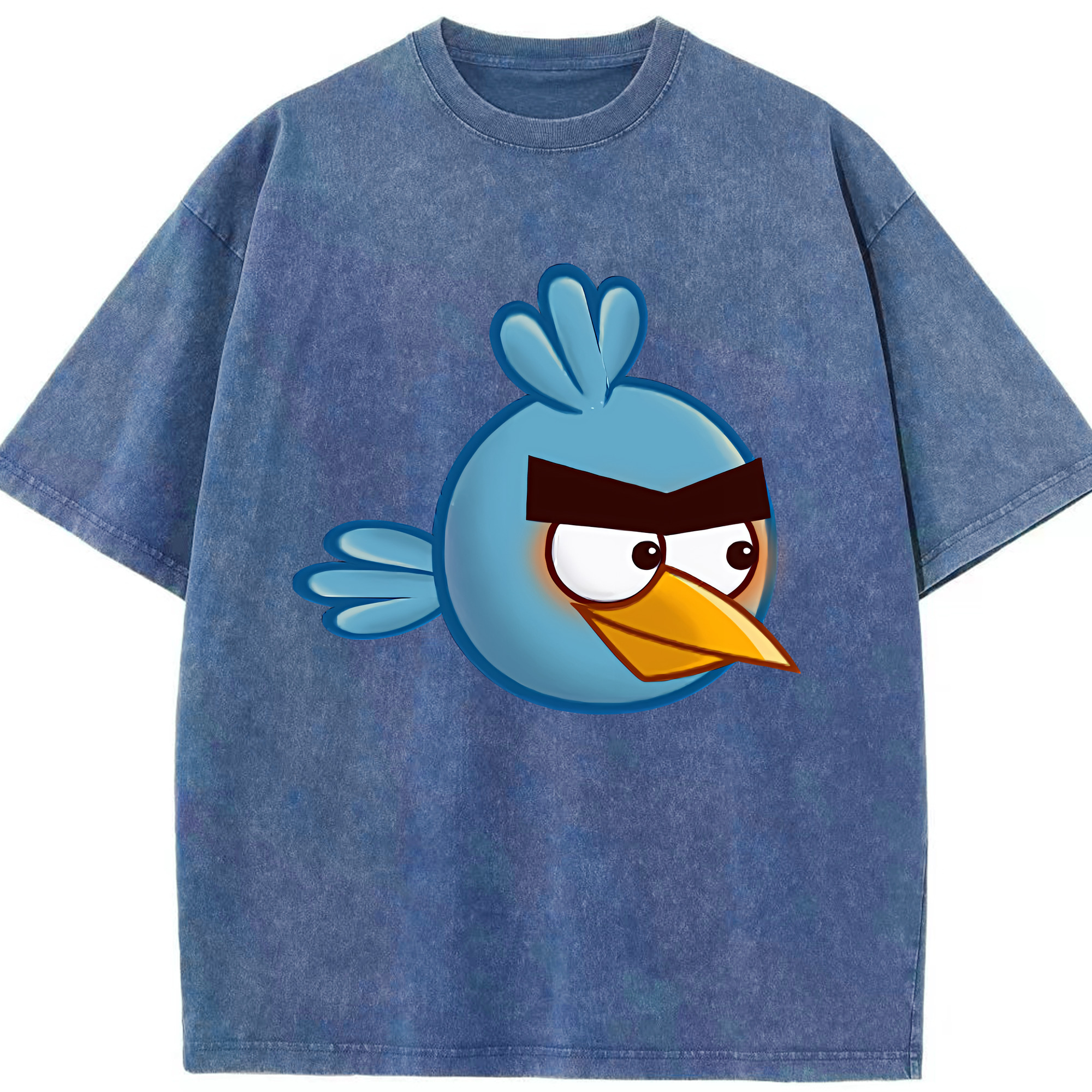 （画像用） Angry Birds アングリーバード 綿100% ヴィンテージ風 半袖Tシャツ（フロントプリント）