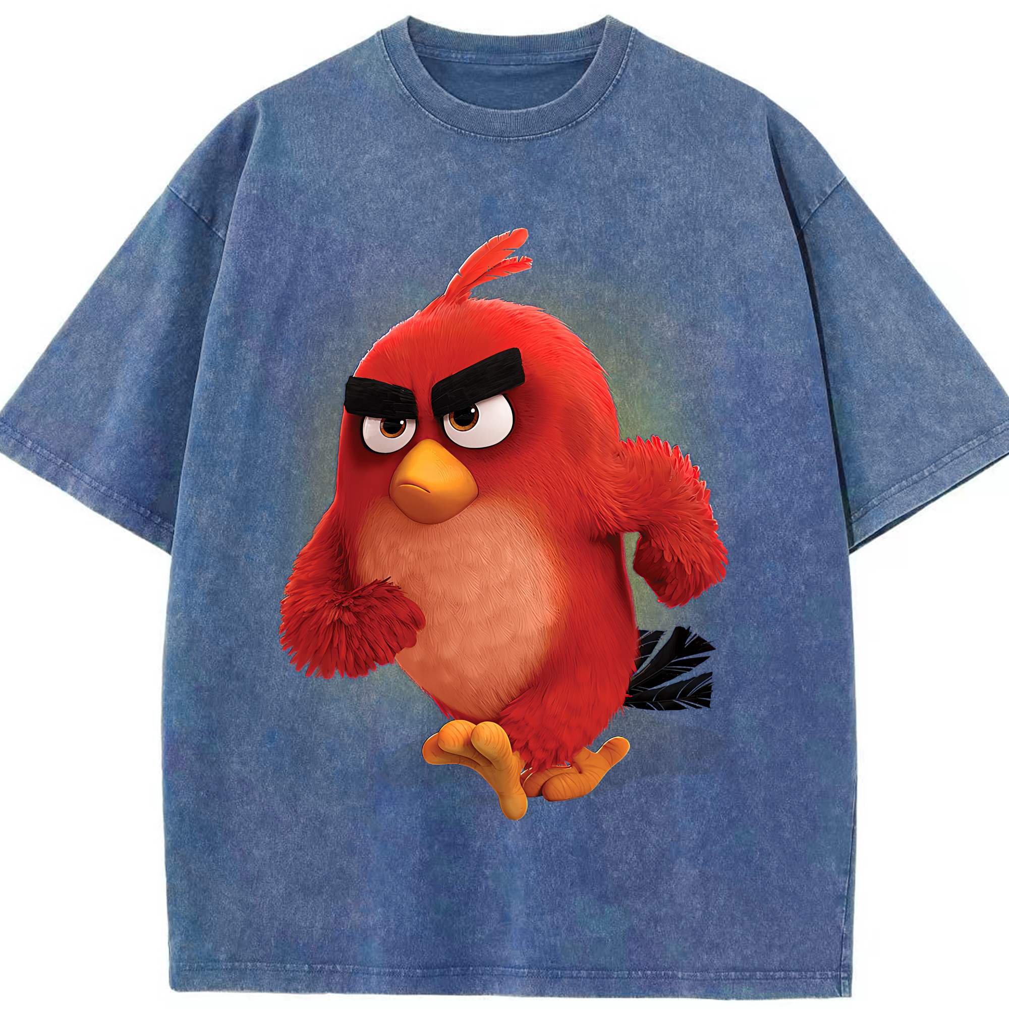 （画像用） Angry Birds アングリーバード 綿100% ヴィンテージ風 半袖Tシャツ（フロントプリント）