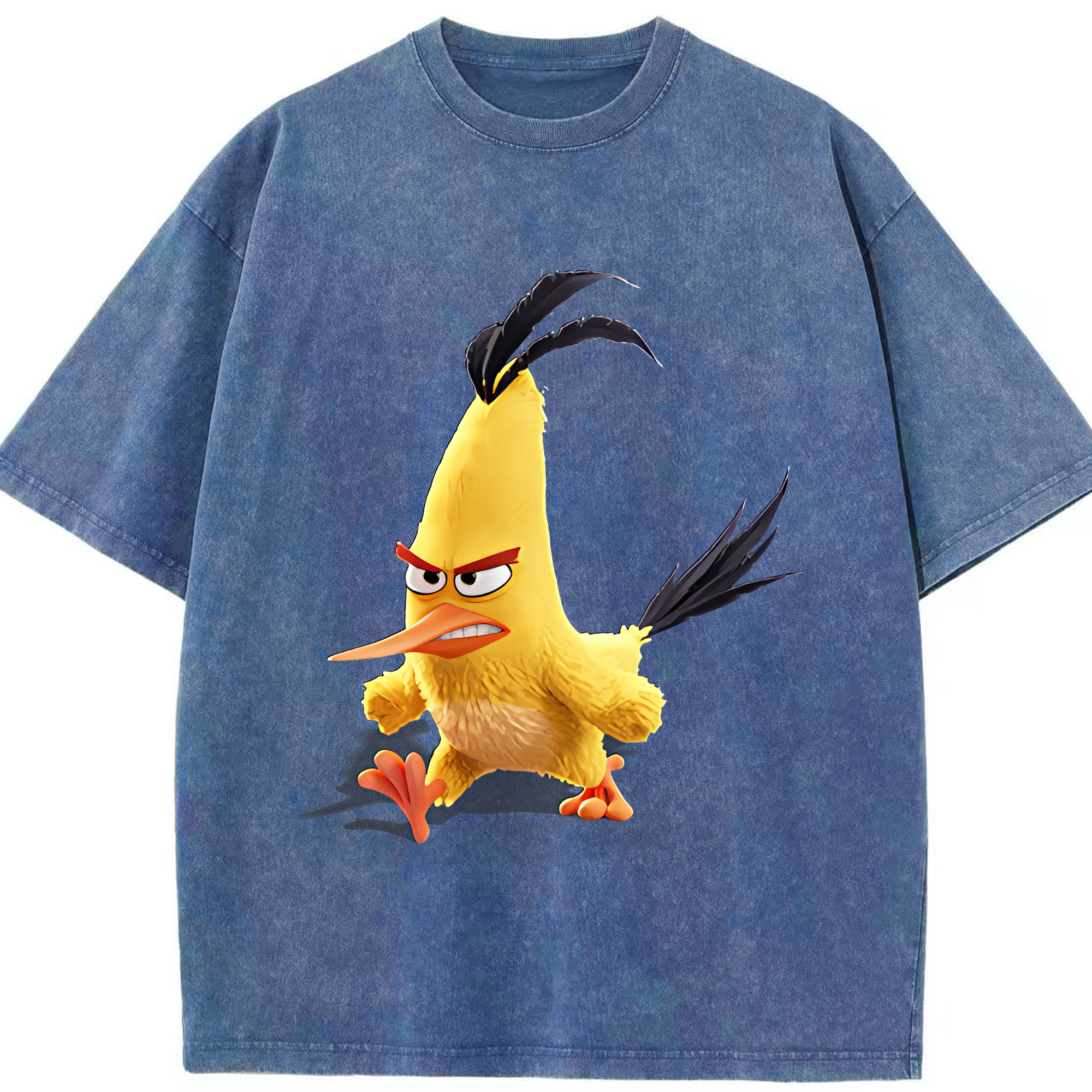 （画像用） Angry Birds アングリーバード 綿100% ヴィンテージ風 半袖Tシャツ（フロントプリント）